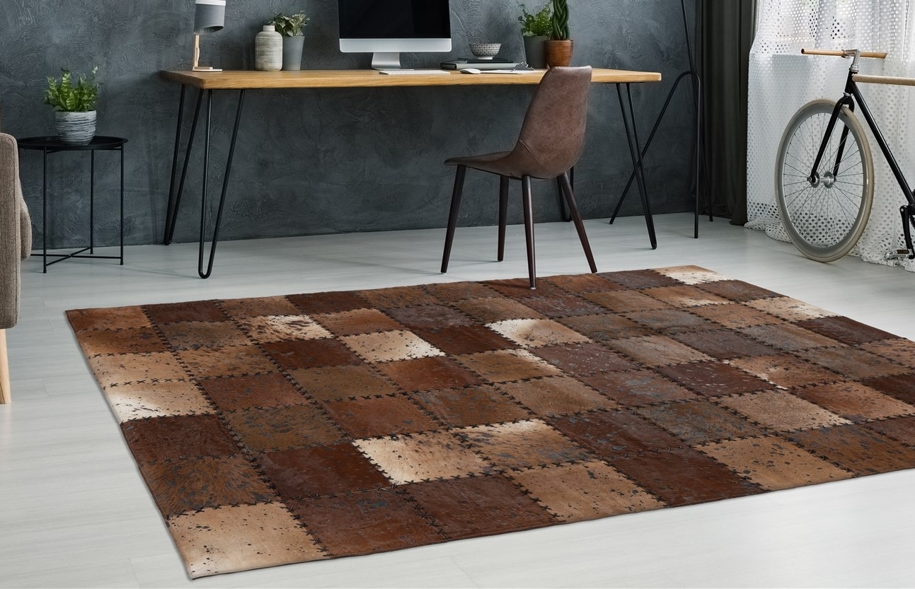 Arte Espina Teppich »Voila 100« rechteckig 5 mm Höhe handgenähter Flachflor-Teppich im Patchwork-Design.