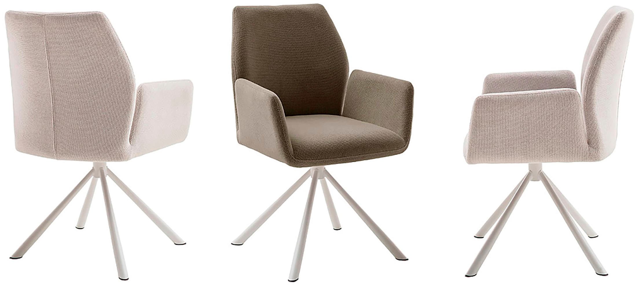 MCA furniture 4-Fussstuhl »BEVERLY«, (Set), 2 St., Chenilleoptik, Esszimmerstuhl,Chenilleoptik,360°drehbar,Sitzhöhe 49cm,belastbar 120kg