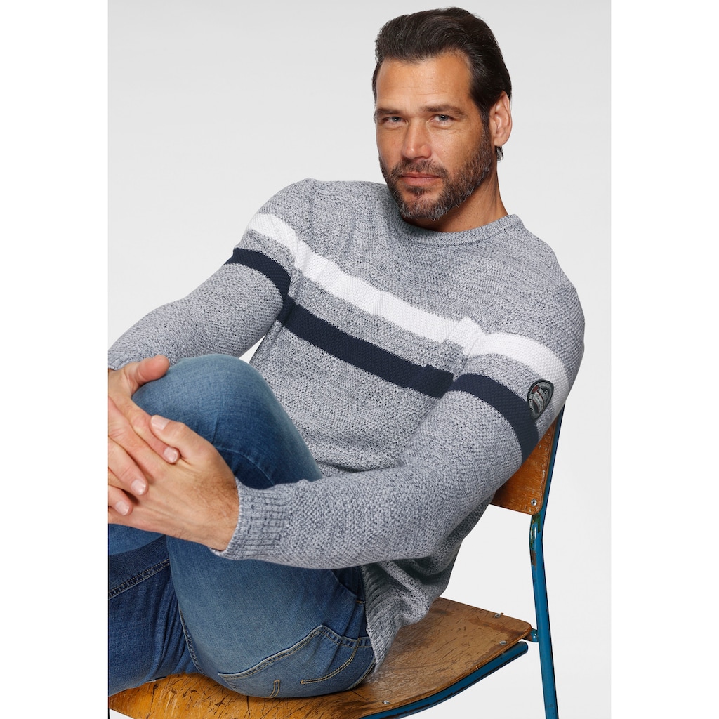 Man's World Strickpullover, in melierte Optik