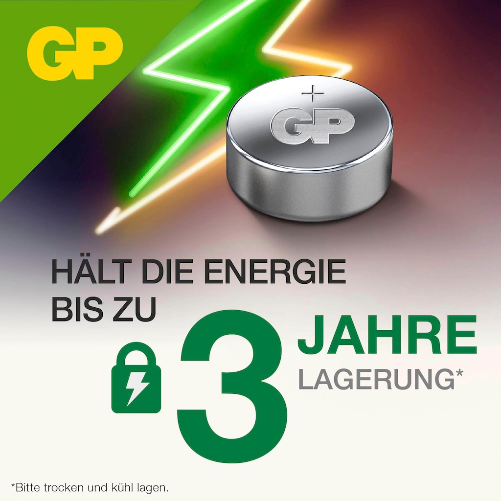 GP Batteries Knopfzelle »5er Pack Alkaline A76, LR44, V13GA««, 1,5 V, (Set, 5 St.)