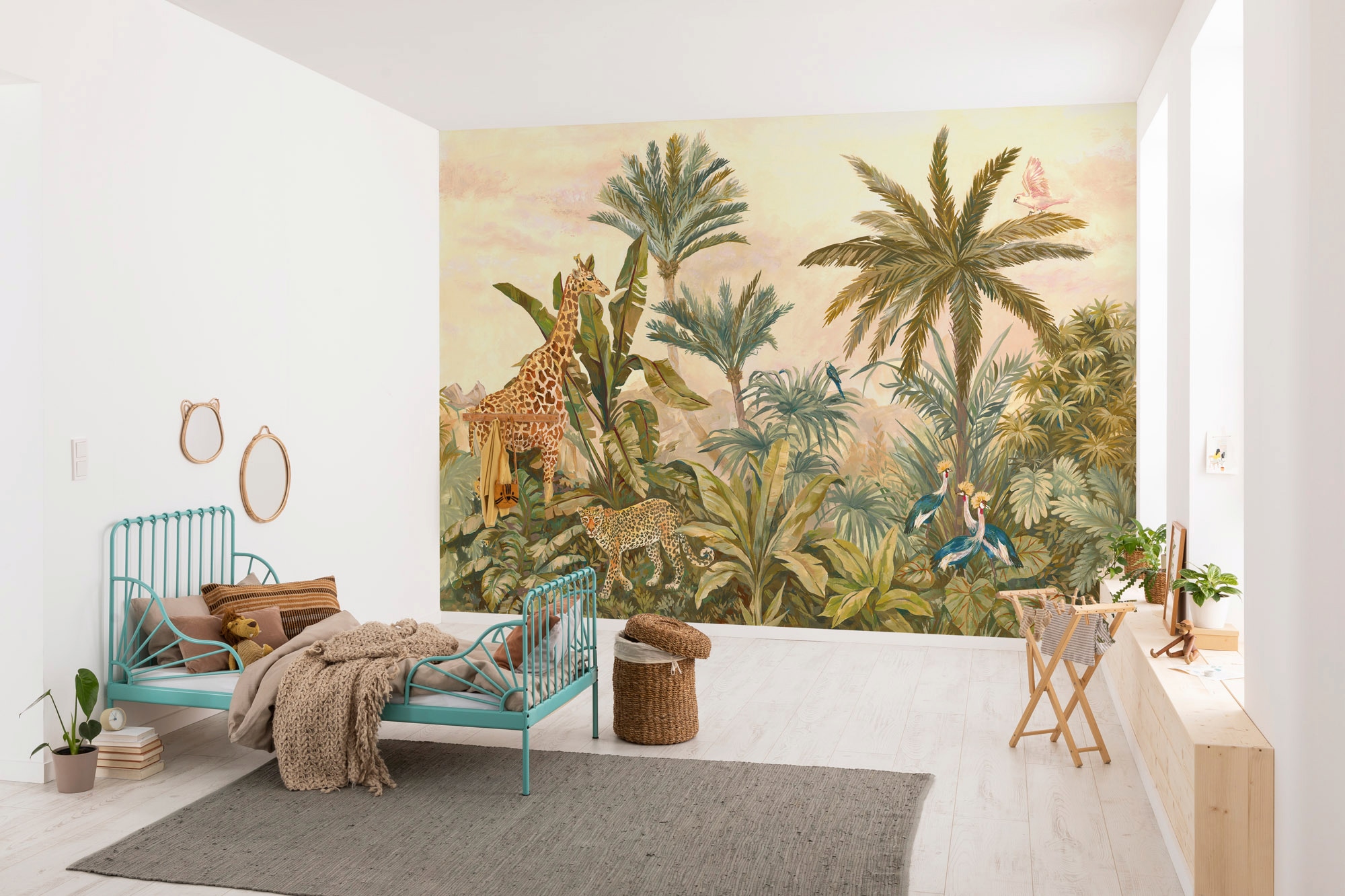 Komar Vliestapete »Digitaldruck Vlies - Tropical Vintage Garden - Grösse 400 x 280 cm«, bedruckt, Kinderzimmer