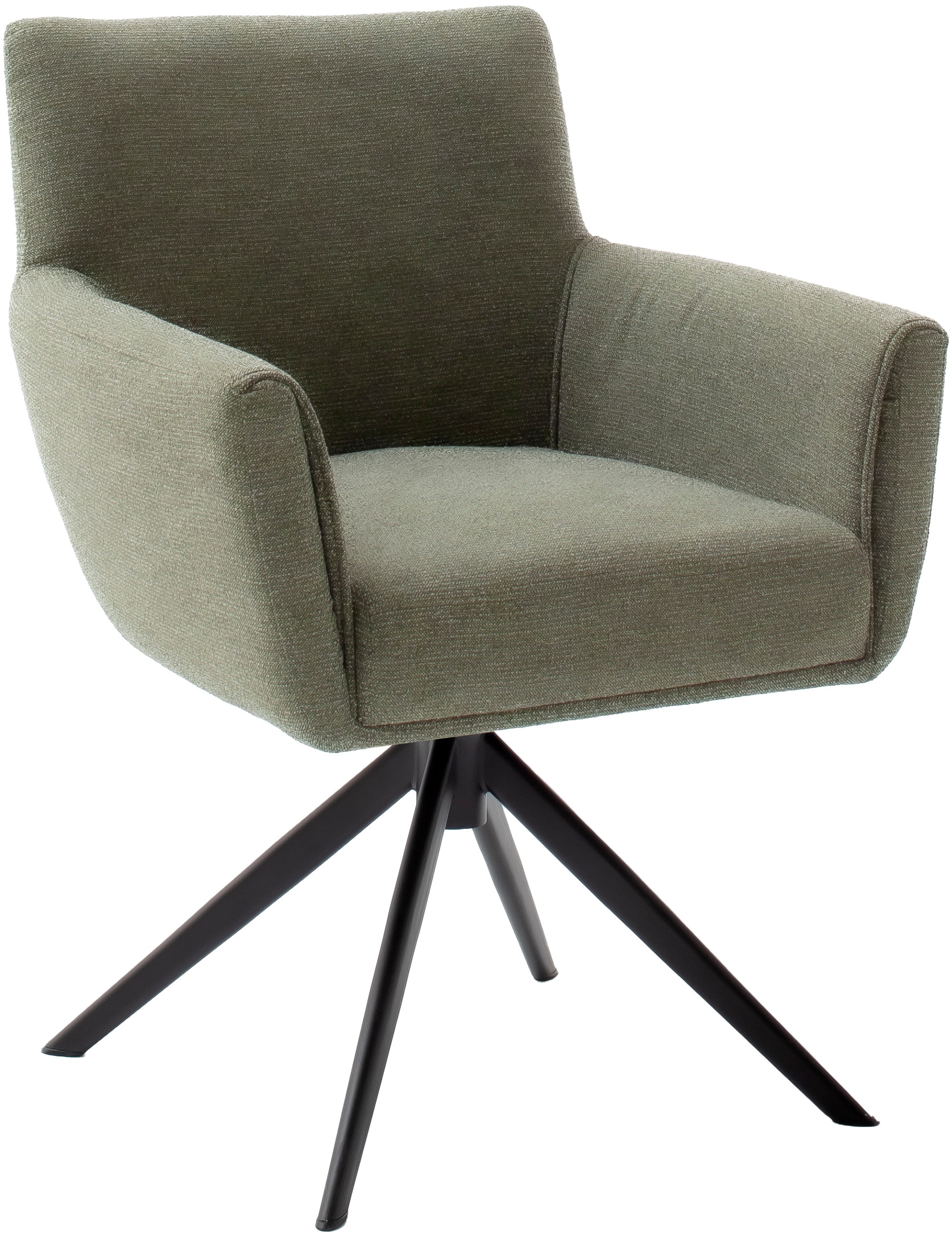 MCA furniture 4-Fussstuhl »WILSON Esszimmerstuhl, Armlehnstuhl, Polsterstuhl, modern«, (Set), 2 St., Flachgewebe, Stuhl, Armlehnenstuhl, drehbar, Taschenfederkern, belastbar 160 kg,XXL