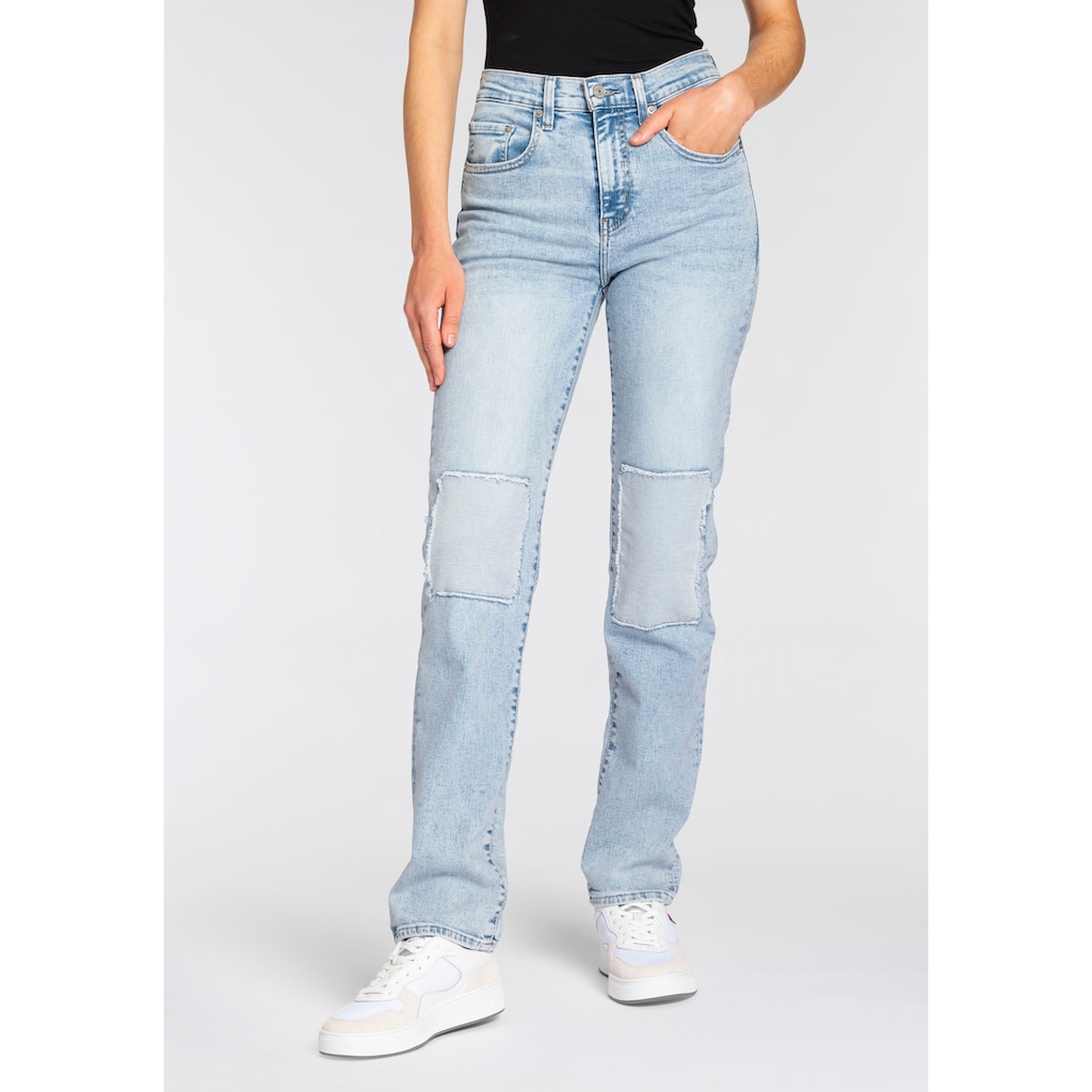 Levi's® High-waist-Jeans »724 HIGH RISE STRAIGHT«, mit Patches vorn