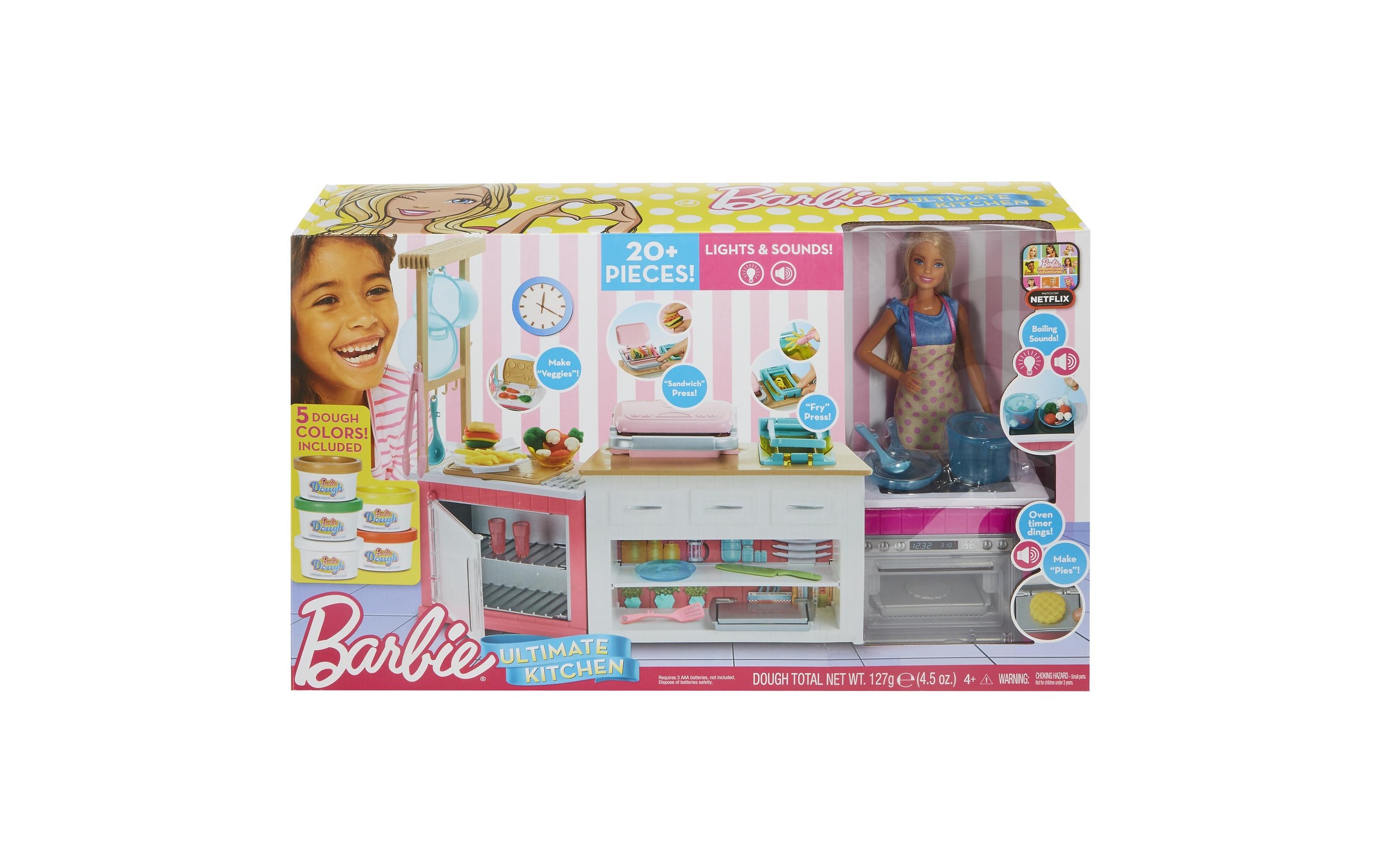 Barbie Spielfigur »Cooking & Baking Deluxe Küche mit Puppe«, (Set)