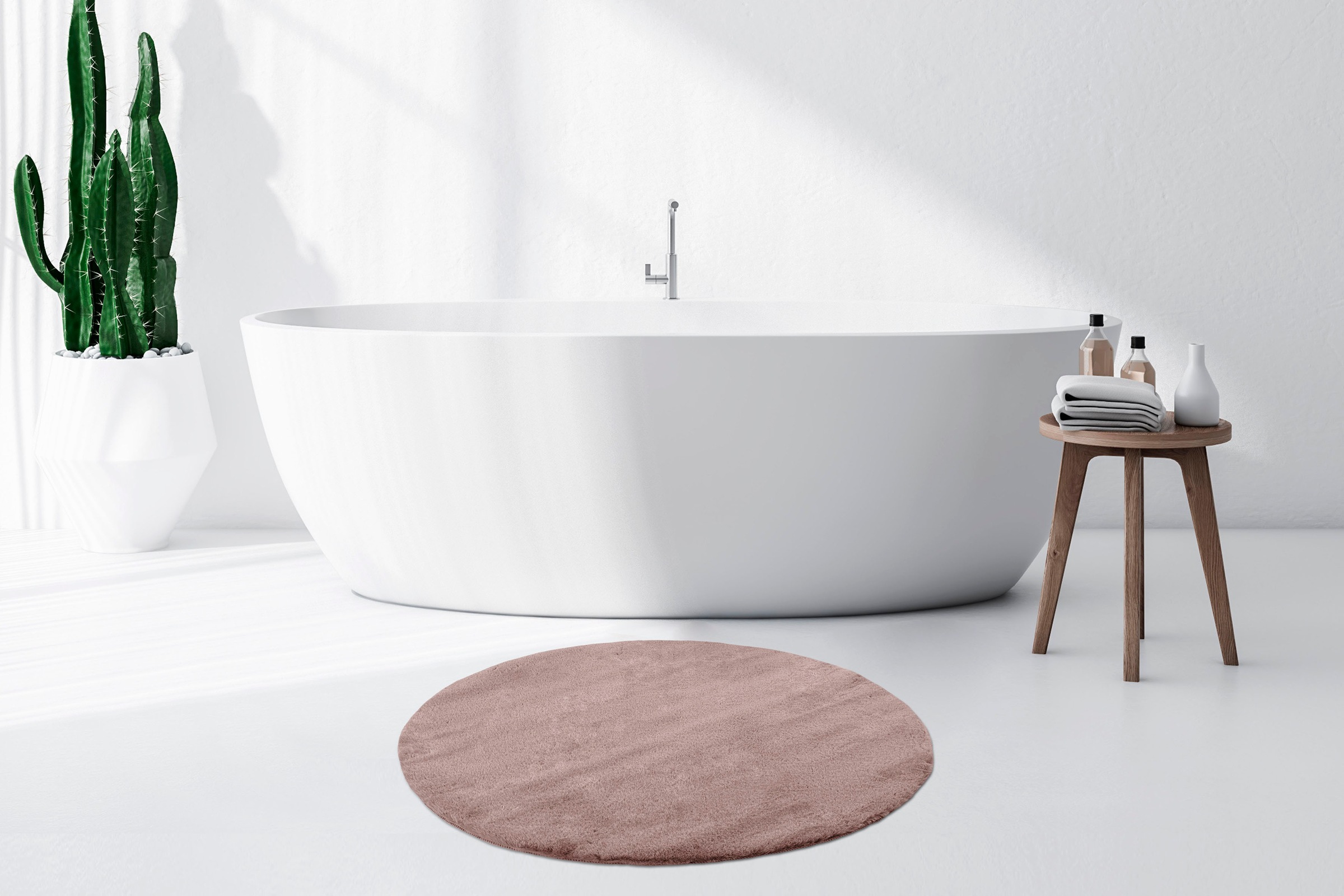 Kayoom Badematte »Rabbit Light«, rutschhemmend beschichtet, fussbodenheizungsgeeignet, weiche Kaninchenfell Haptik, Badezimmer, Kinderzimmer, Schlafzimmer
