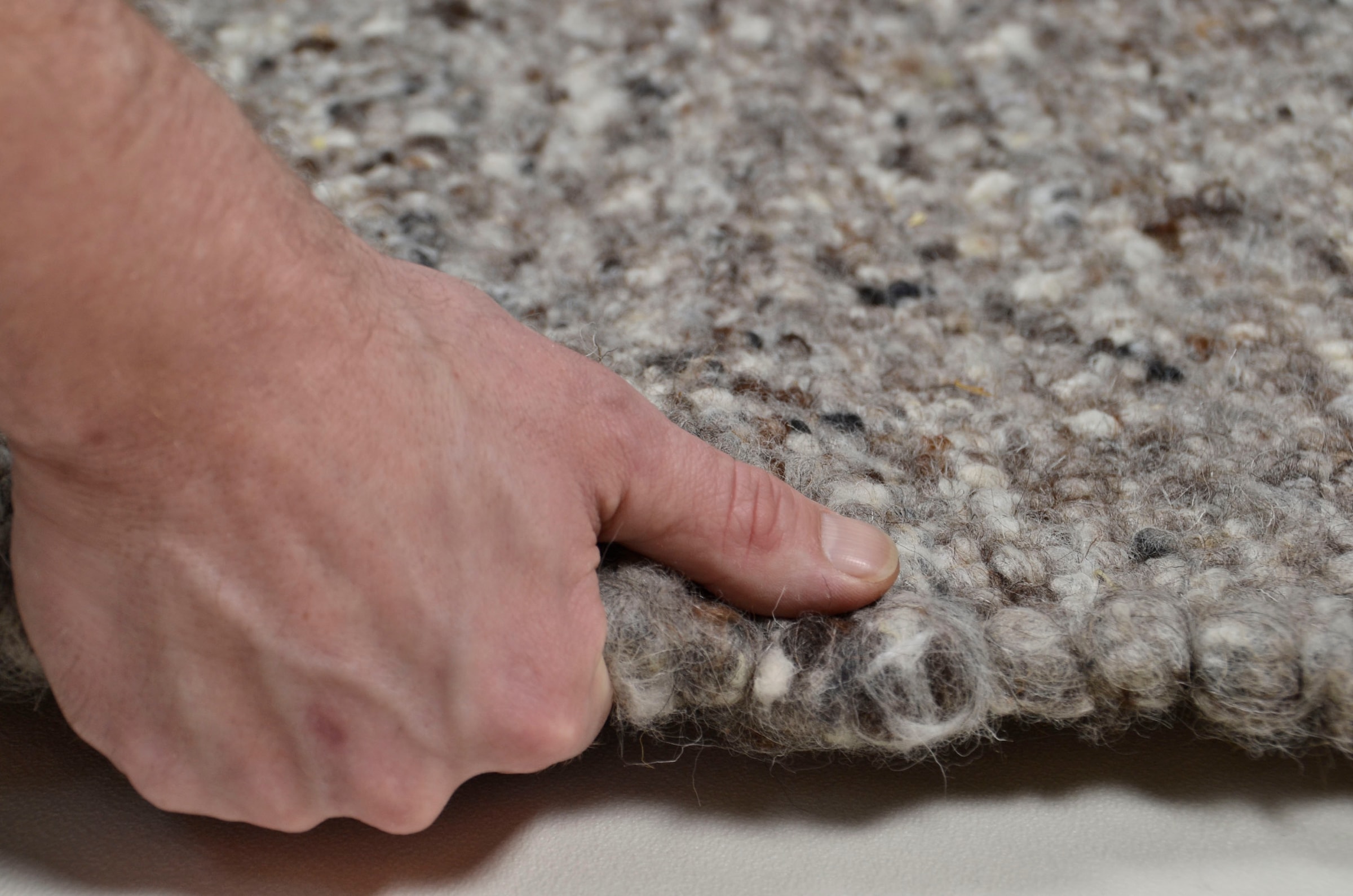 THEKO Wollteppich »Allgäu Super«, rechteckig, 10 mm Höhe, Handweb Teppich, reine Schurwolle, handgewebt