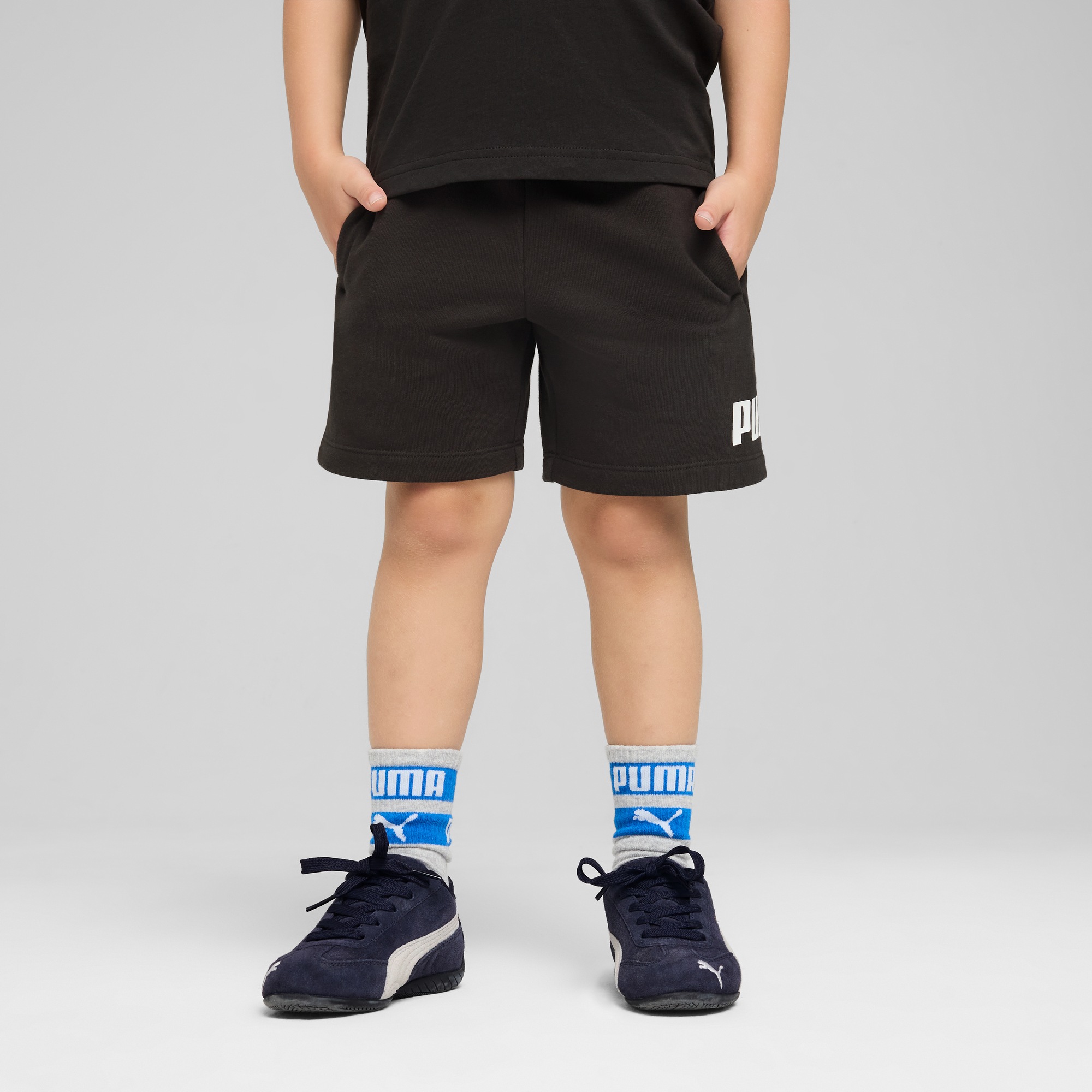 PUMA Trainingsshorts »ESS NO. 1 LOGO SHORTS TR PS« sportlicher Stil, für Kinder, aus Baumwollmischung, Regular Fit