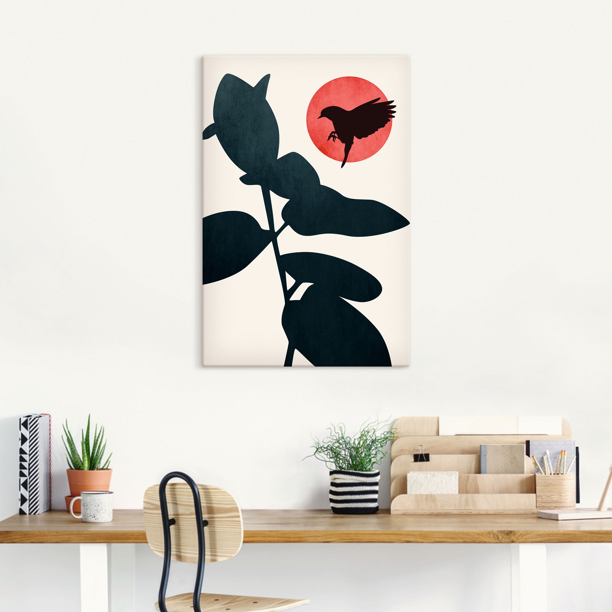 Artland Wandbild »Japanischer Vogel«, St.), Wandaufkleber Leinwandbild, Poster Blätterbilder, shoppen online in | Jelmoli-Versand oder Grössen (1 Alubild, versch. als