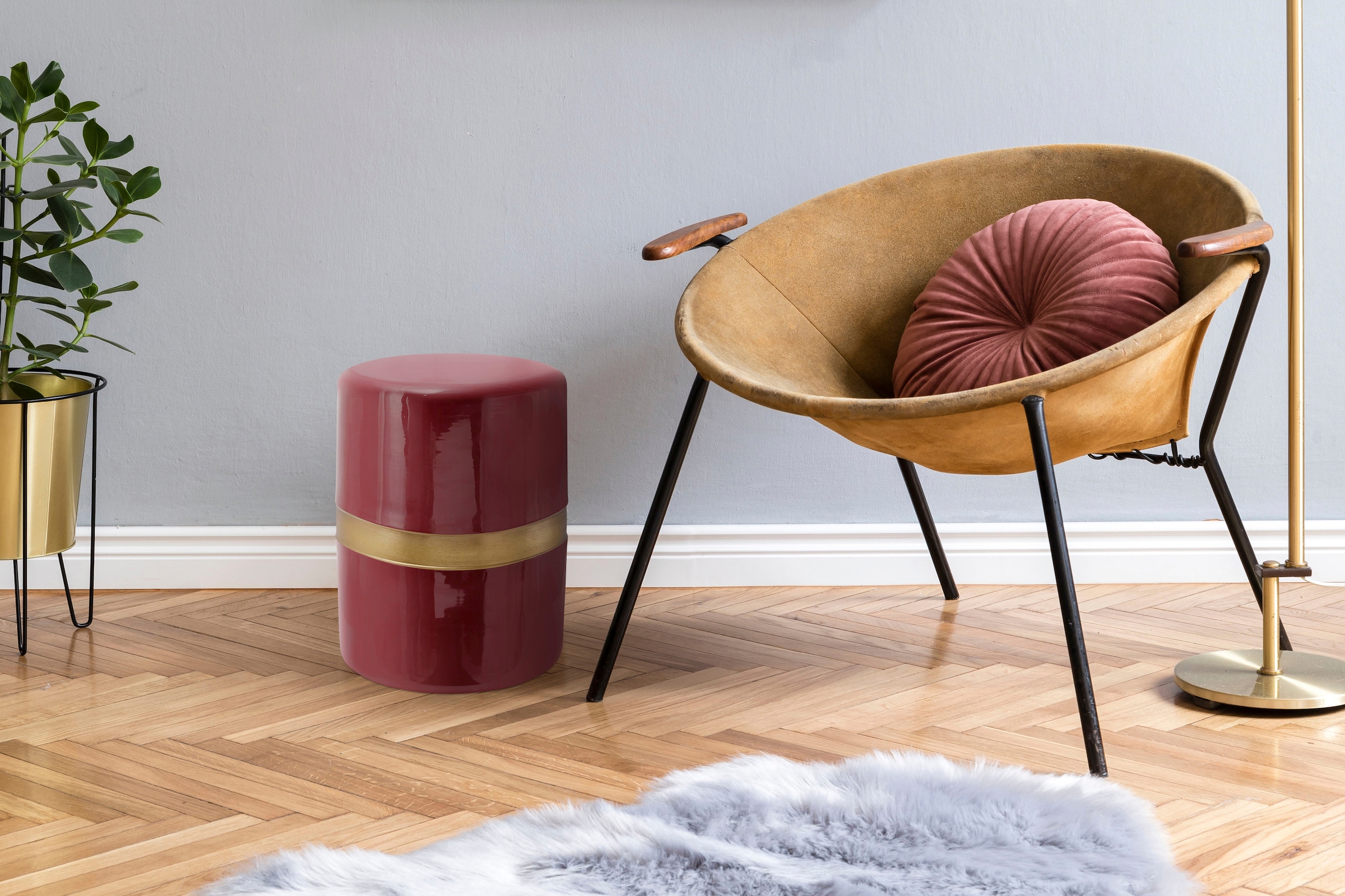 Kayoom Beistelltisch »Art Deco 475, Abstelltisch aus Metall,funktional und stabil«, (1 St.), Dekorativ, glanzvolle Lackierung, stilvolles Design