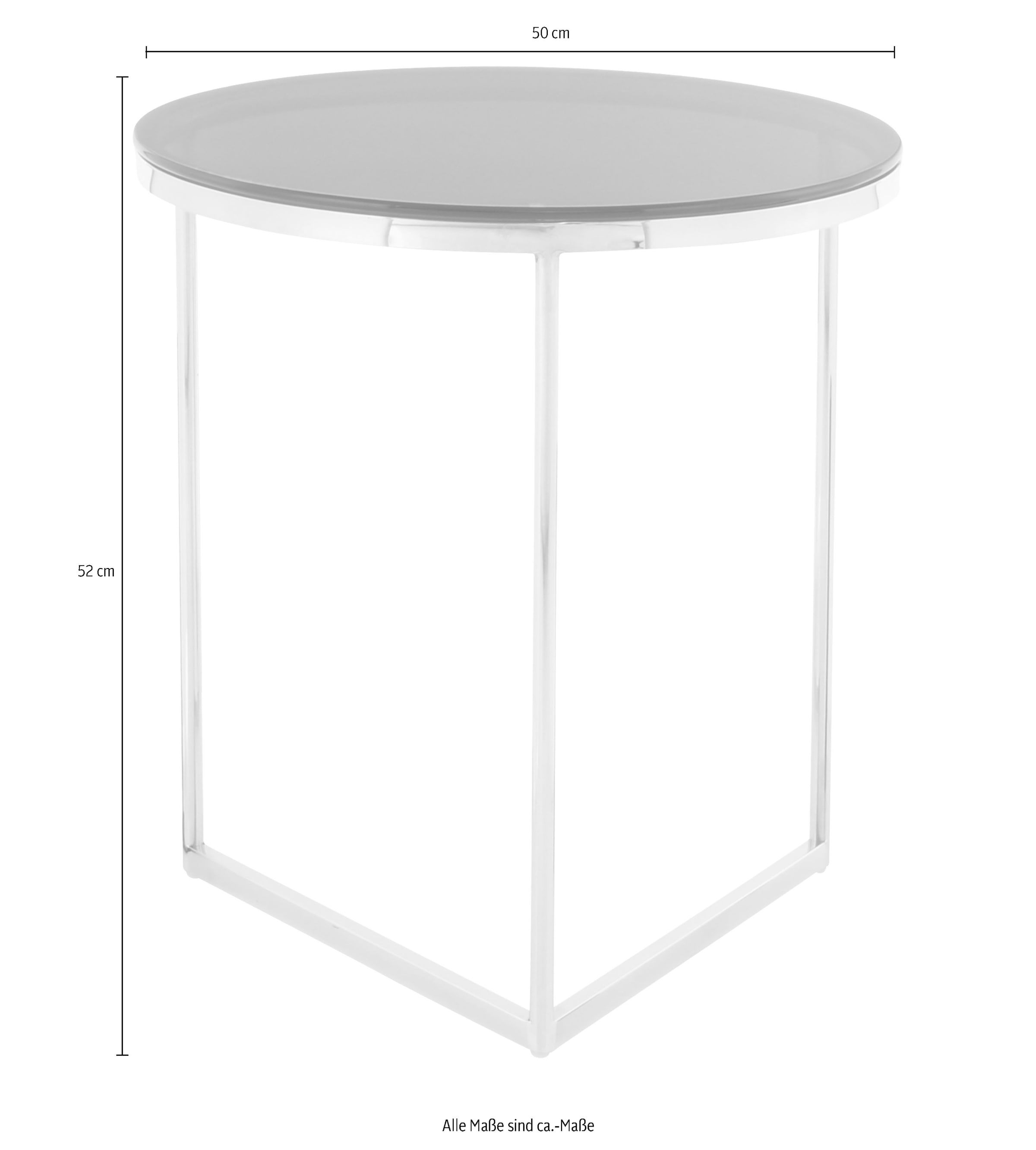 Kayoom Beistelltisch »Wynona 225, in stilvollem Design,mit dreieckiger Grundform«, (1 St.), Glamouröses Design, hochwertige Verarbeitung, Hingucker-Gestell