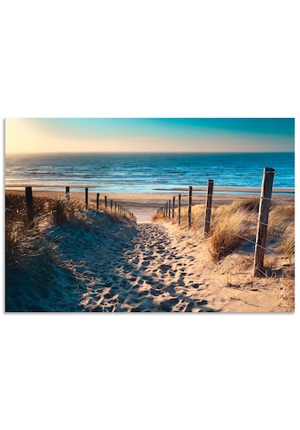 Artland Wandbild »Weg zum Nordseestrand Sonnenuntergang«, Strand, (1 St.) kaufen