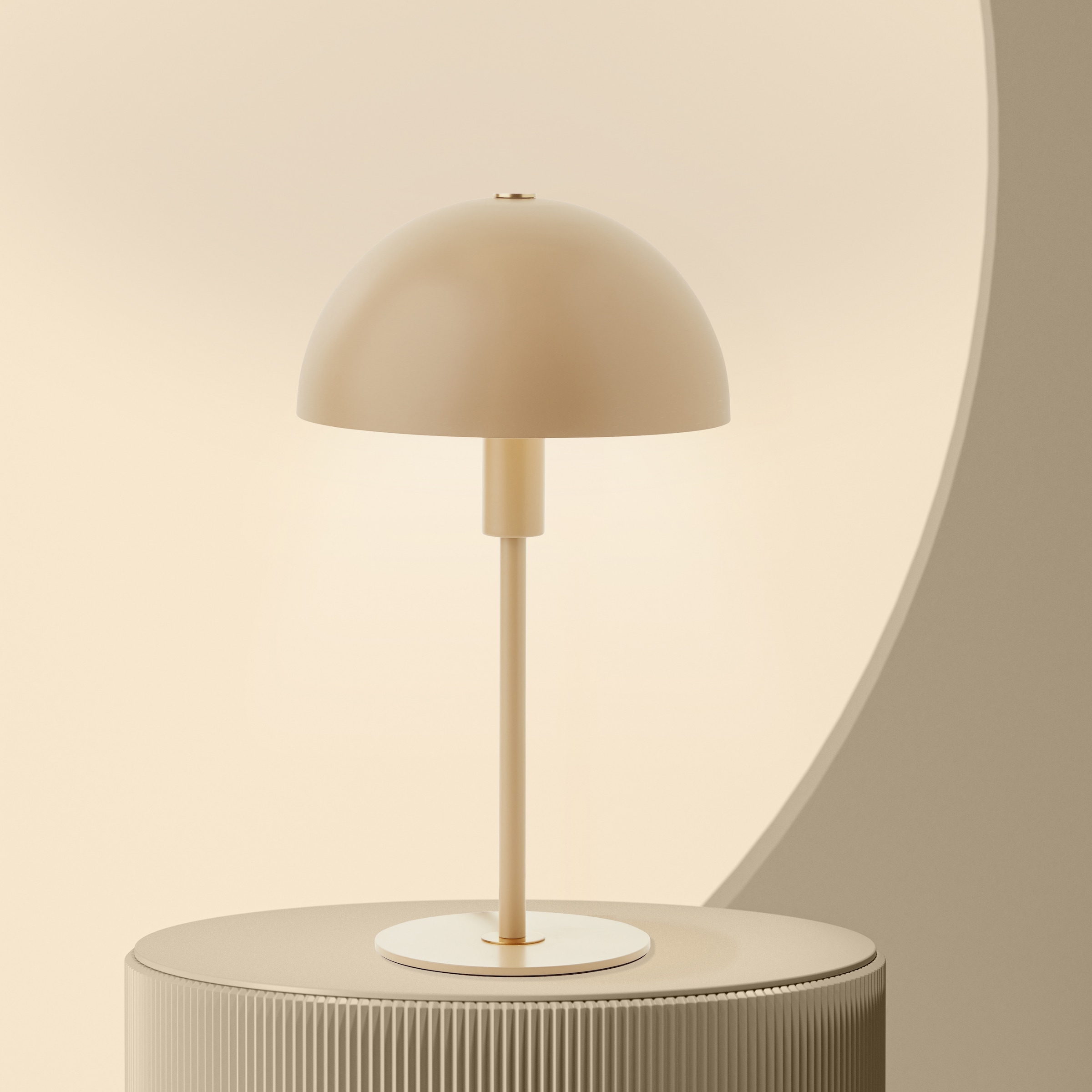 LeGer Home by Lena Gercke Tischleuchte »Linnea Pilz Lampe«, 1 flammig, Leuchtmittel E14 | ohne Leuchtmittel, Pilzleuchte, Tischlampe, Metallsockel, Höhe 35,5 cm