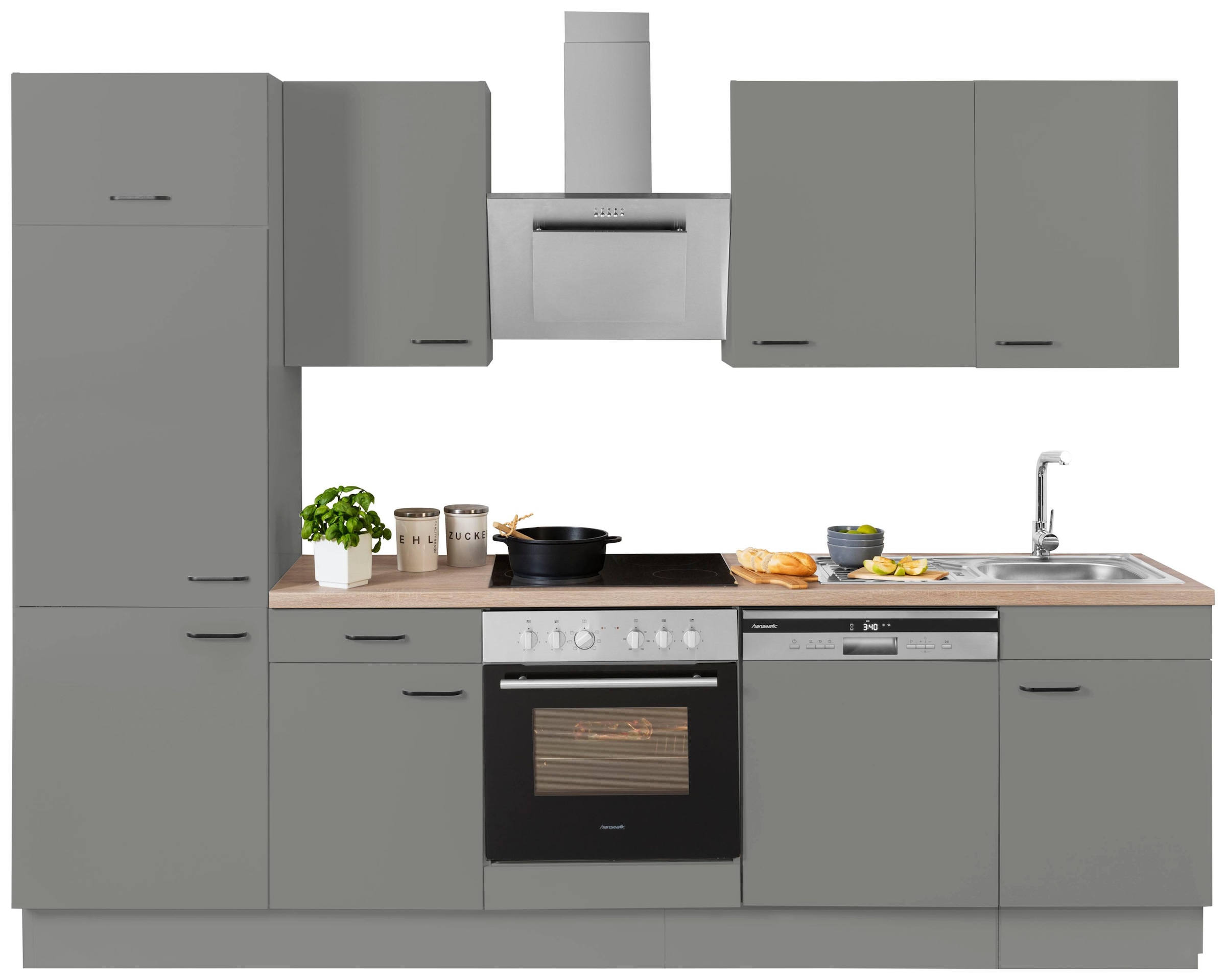 ❤ OPTIFIT Küchenzeile »Elga«, Soft-Close-Funktion, Premium-Küche 280 cm Vollauszug, bestellen im mit Breite Shop Jelmoli-Online