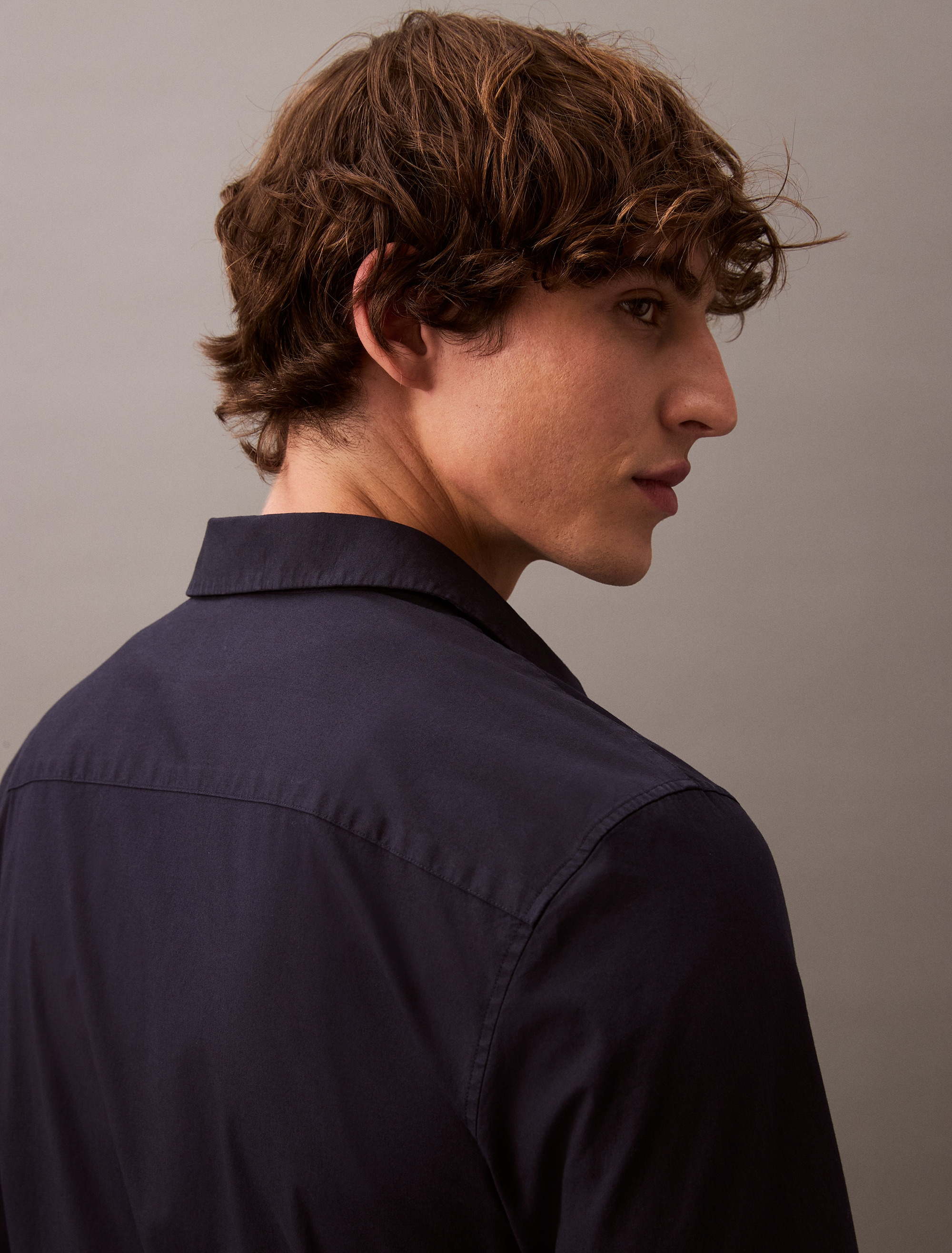 Calvin Klein Langarmhemd »LONG SLEEVE SOLID STRETCH SLIM SHIRT«, in Unifarbe