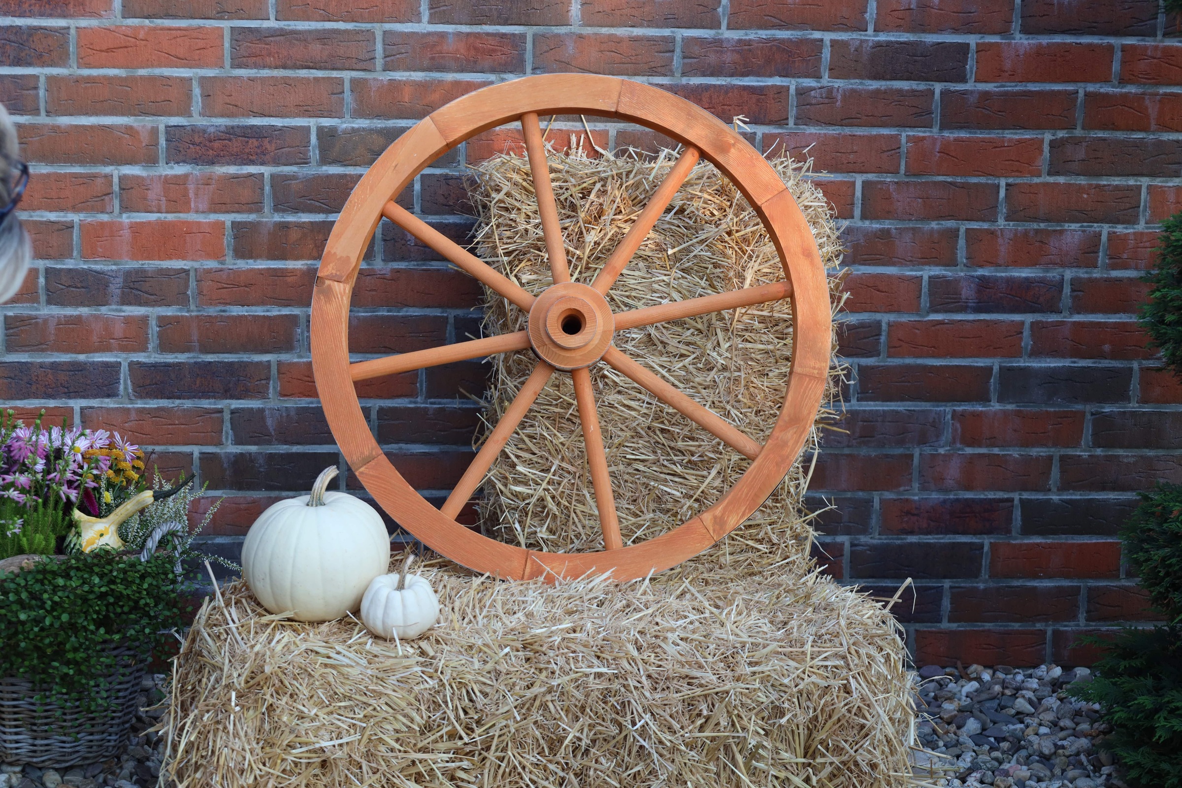 promadino Gartenfigur "Wagenrad mittel" Ø: 74 cm