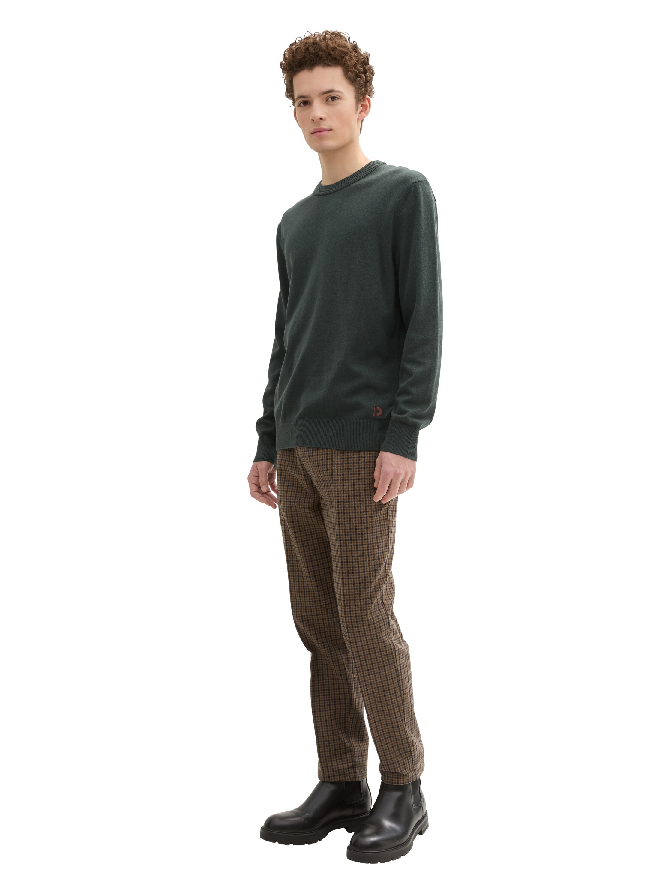 TOM TAILOR Denim Strickpullover, in melierter Optik