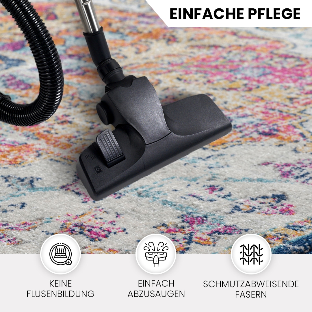 Livabliss Teppich »MUNICH«, rechteckig, 11 mm Höhe, Vintage Orientteppich, Kurzflor Boho Wohnzimmerteppich, Läufer