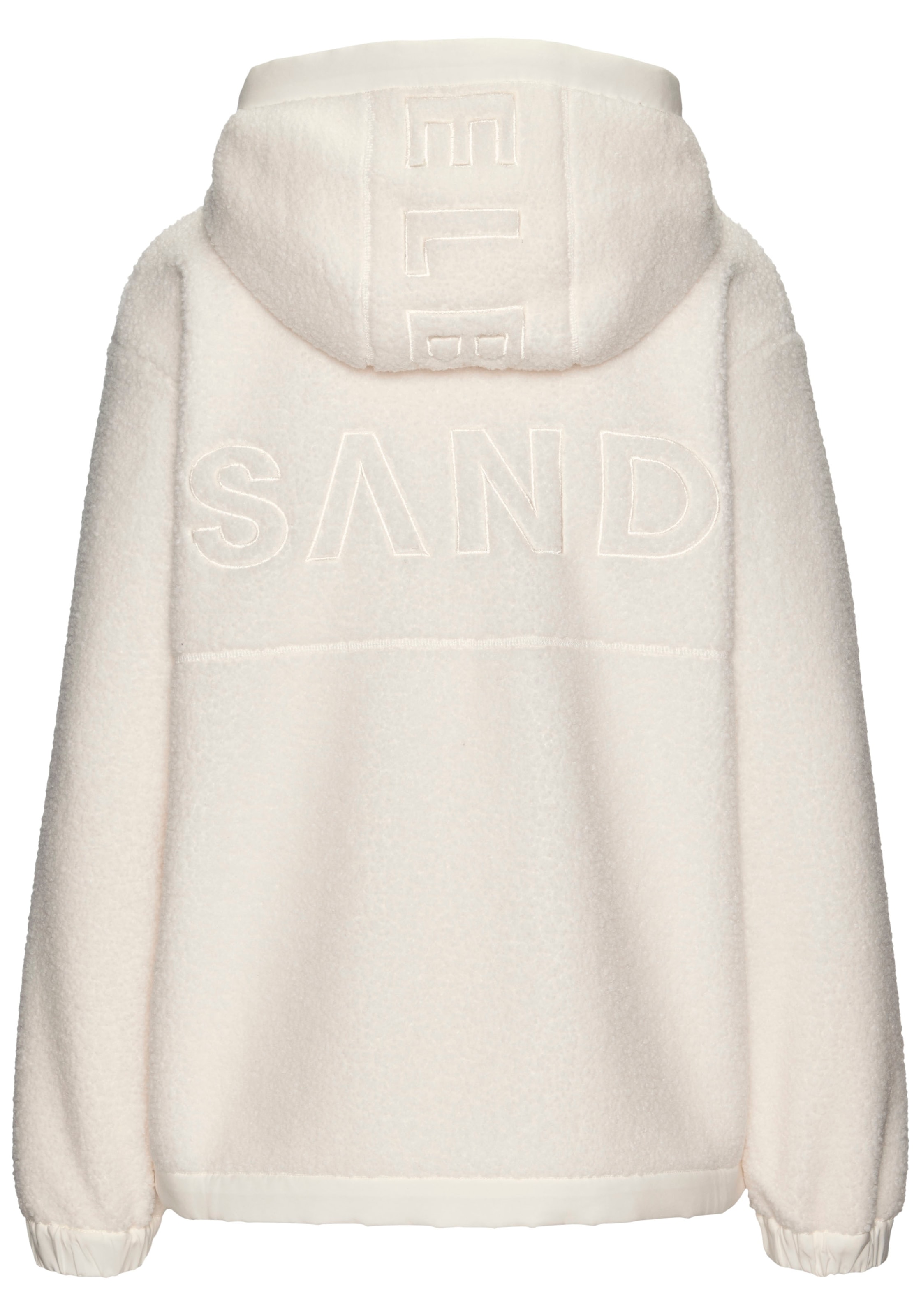 Elbsand Fleecejacke, mit Kapuze, aus Teddy-Fleece- mit Kapuze und schönem Logo auf der Rückseite