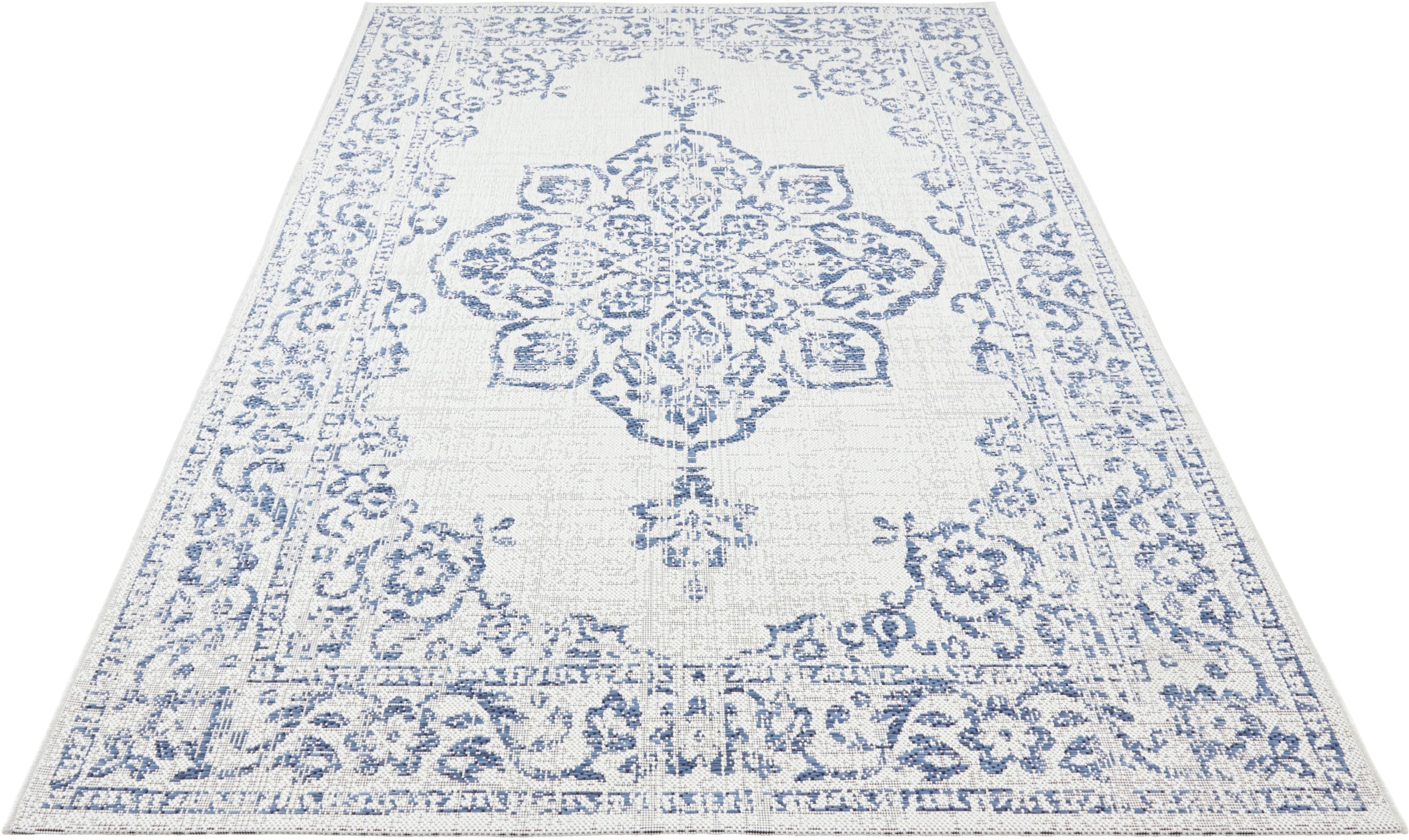 NORTHRUGS Teppich »Tilos«, rechteckig, 8 mm Höhe, In- & Outdoor, Kurzflor, Orientalisch, Vintage, Wohnzimmer, Garten