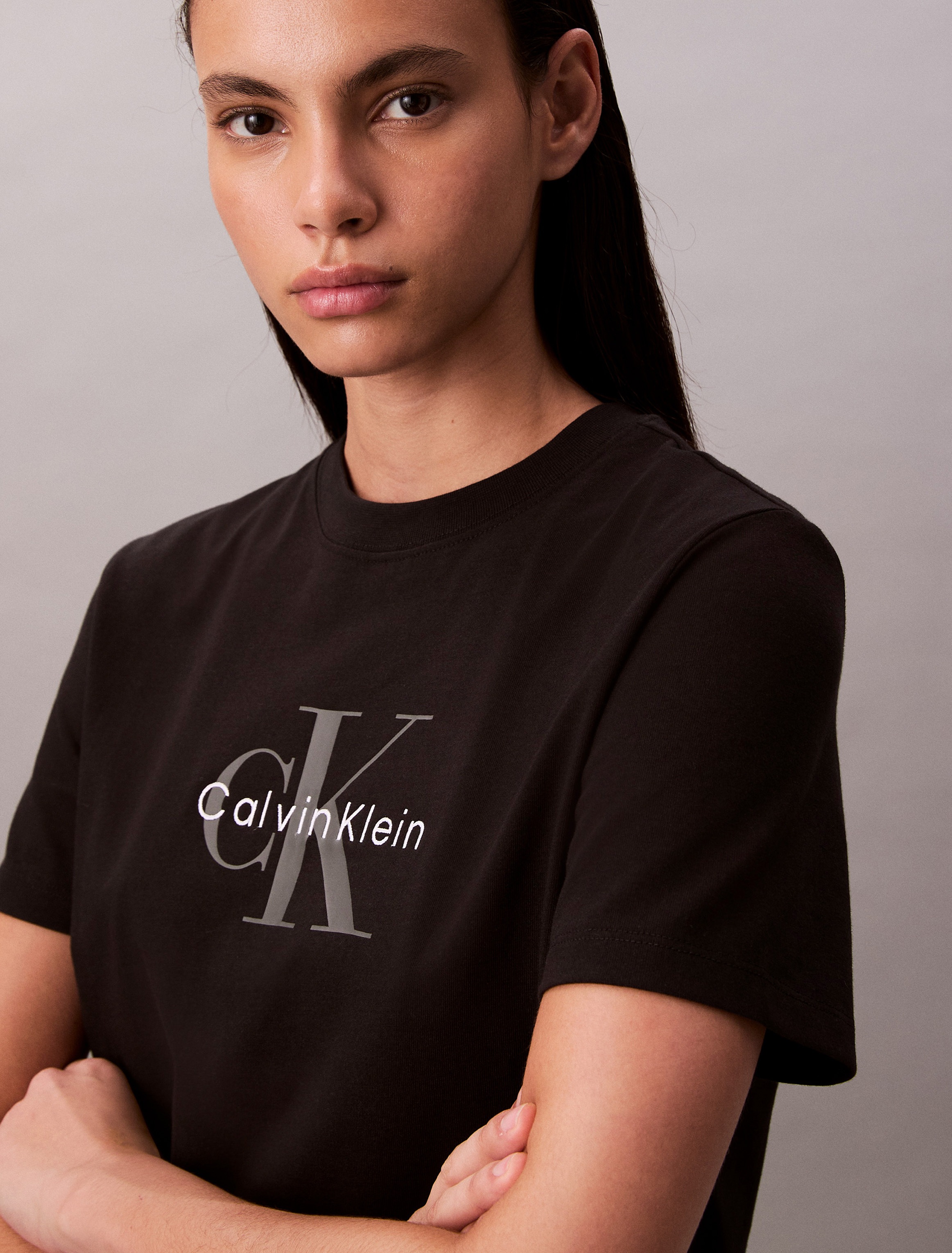 Calvin Klein Jeans T-Shirt »HERO SS CLASSIC MONOLOGO CNECK T«, mit grossem CK-Print