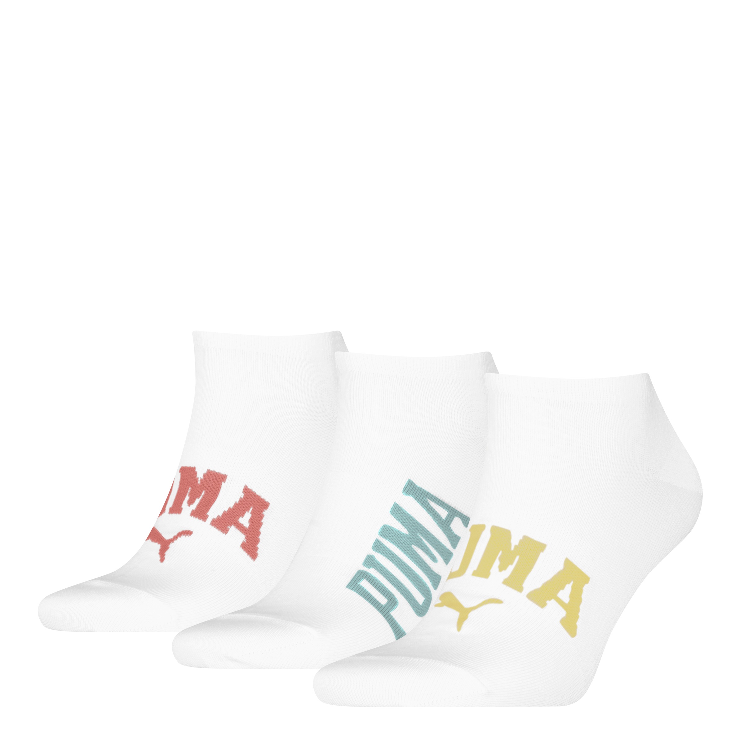 PUMA Sneakersocken 3er Pack, 3 Stk. tlg. mit verstärkter Ferse und Zehenbereich