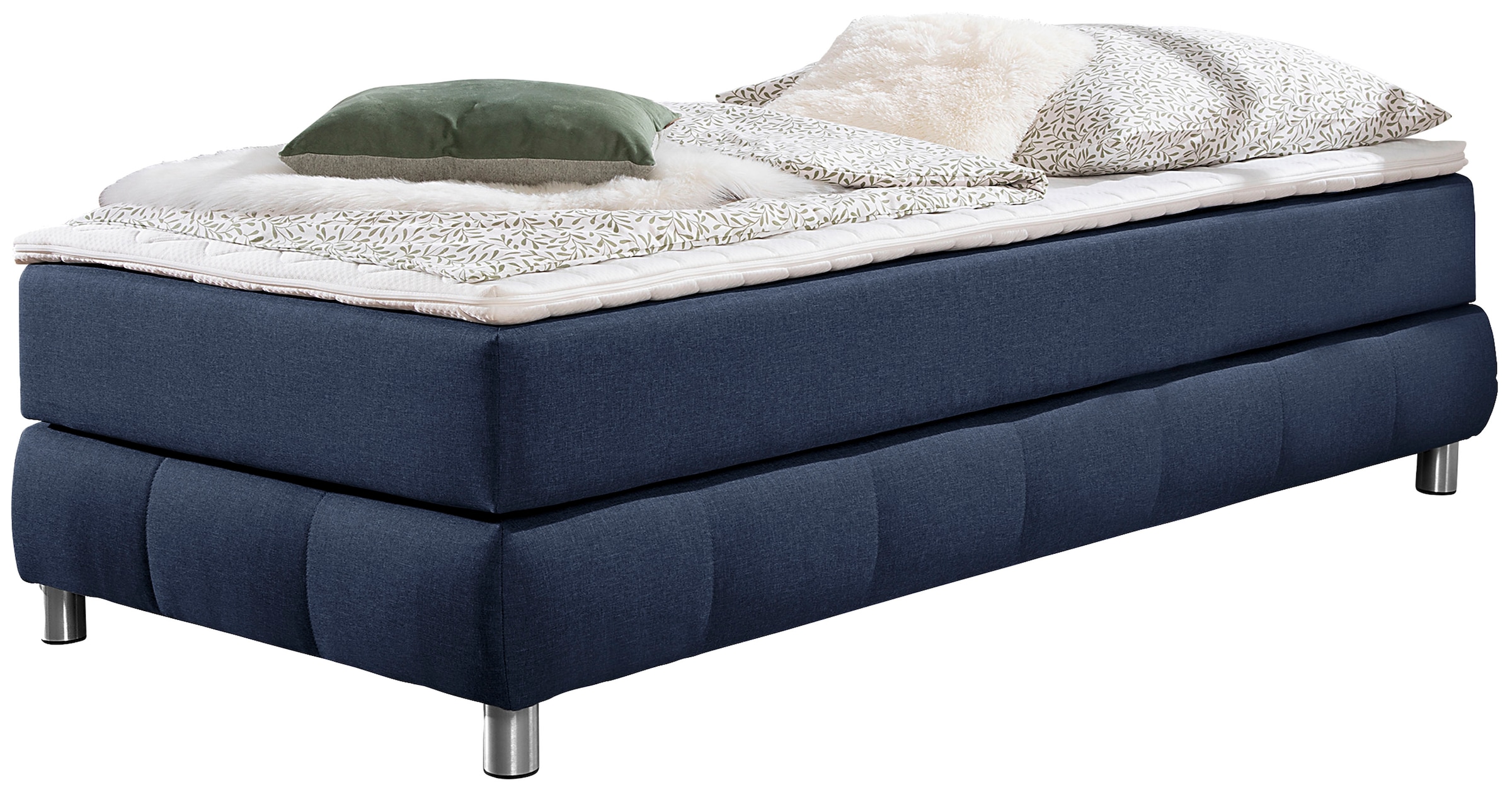 Home affaire Boxspringbett "Salo" Ohne Kopfteil, inkl. Topper, auch in Überlänge 220 cm