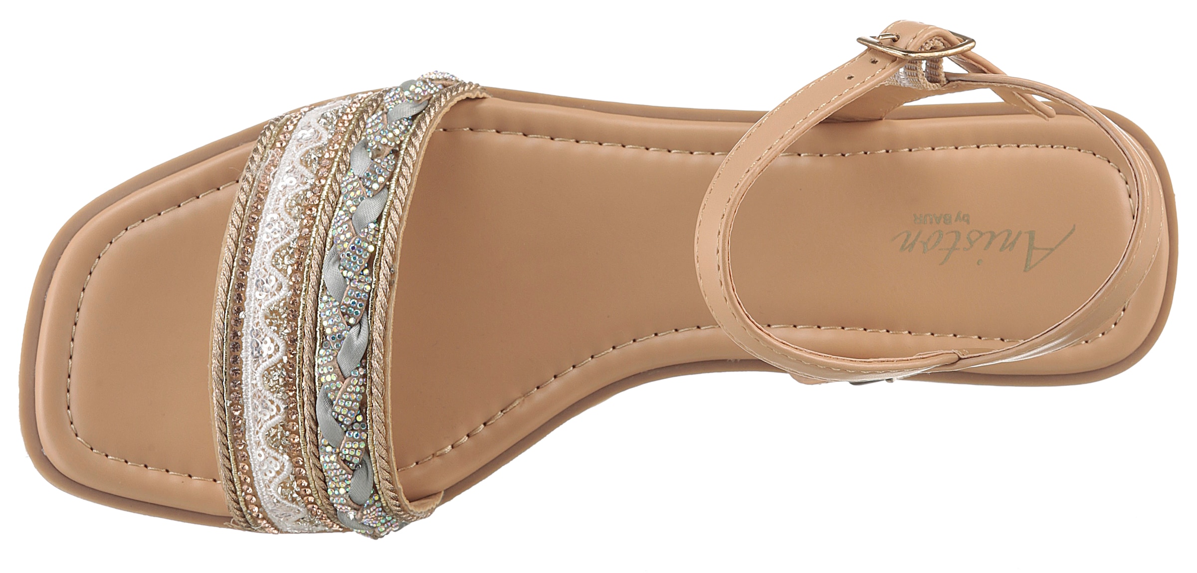Aniston SHOES Riemchensandale, Sommerschuh, Sandalette, Glitzersteine - NEUE KOLLEKTION