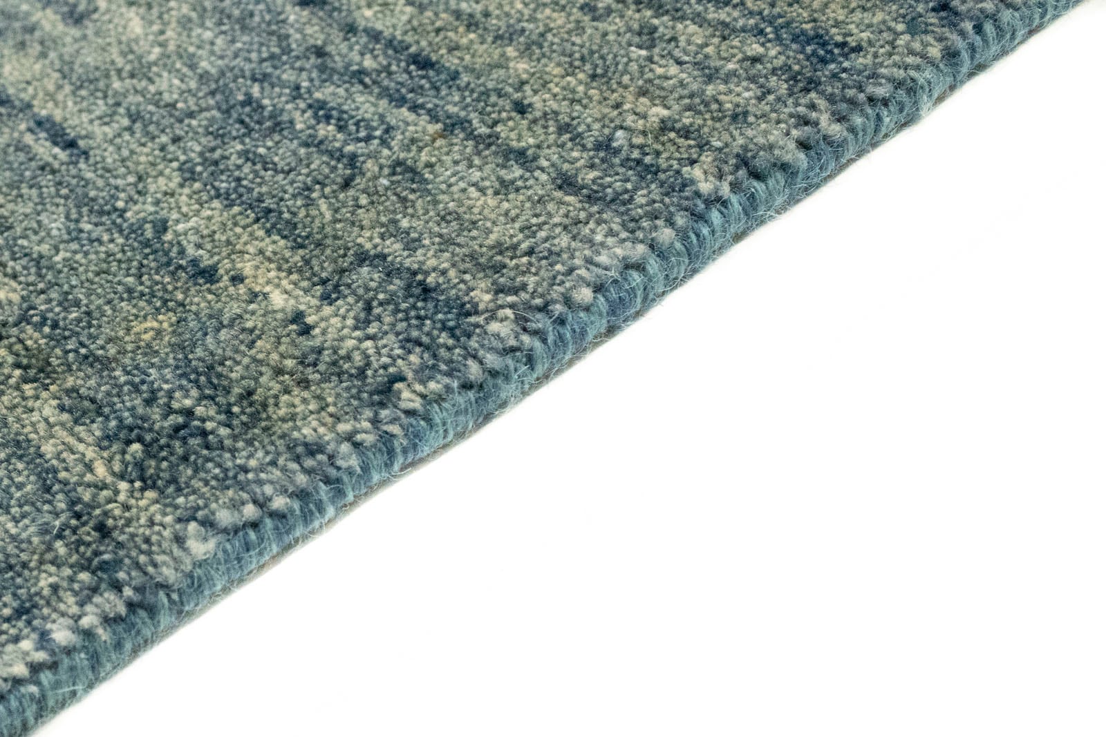 morgenland Wollteppich »Ziegler Teppich handgeknüpft hellblau«, rechteckig