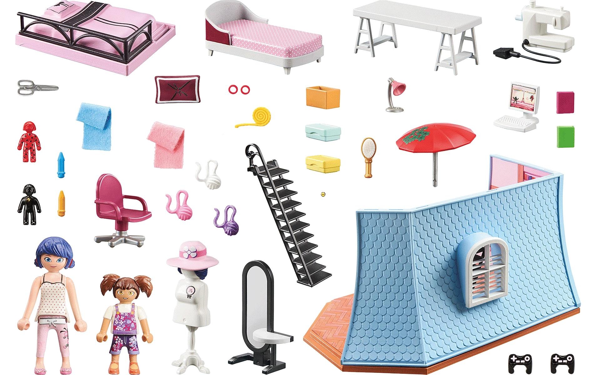 Playmobil® Spielbausteine »Miraculous Marinettes Loft 71334«, (73 St.)