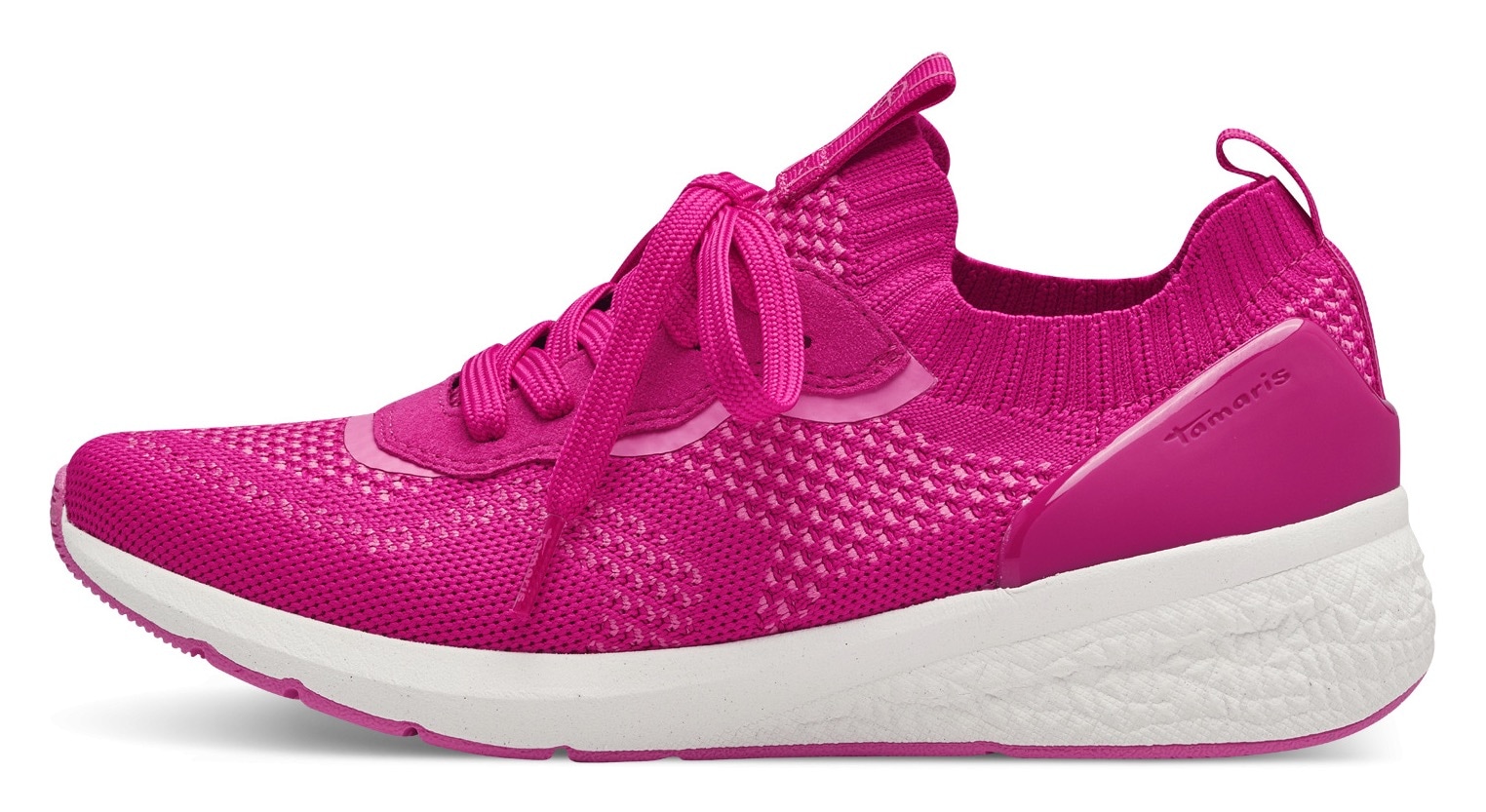 Tamaris Slip-On Sneaker, Freizeitschuh, Halbschuh, Schnürschuh mit aufgesetzer Zierschnürung