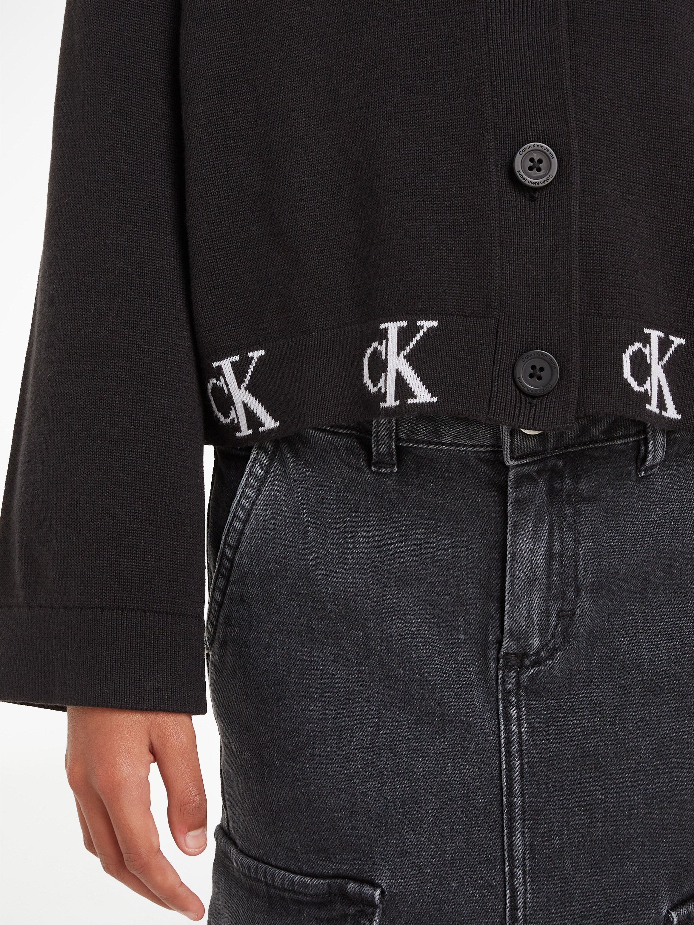 Calvin Klein Jeans Cardigan »MONOGRAM LOGO CARDIGAN«, für Kinder bis 16 Jahre