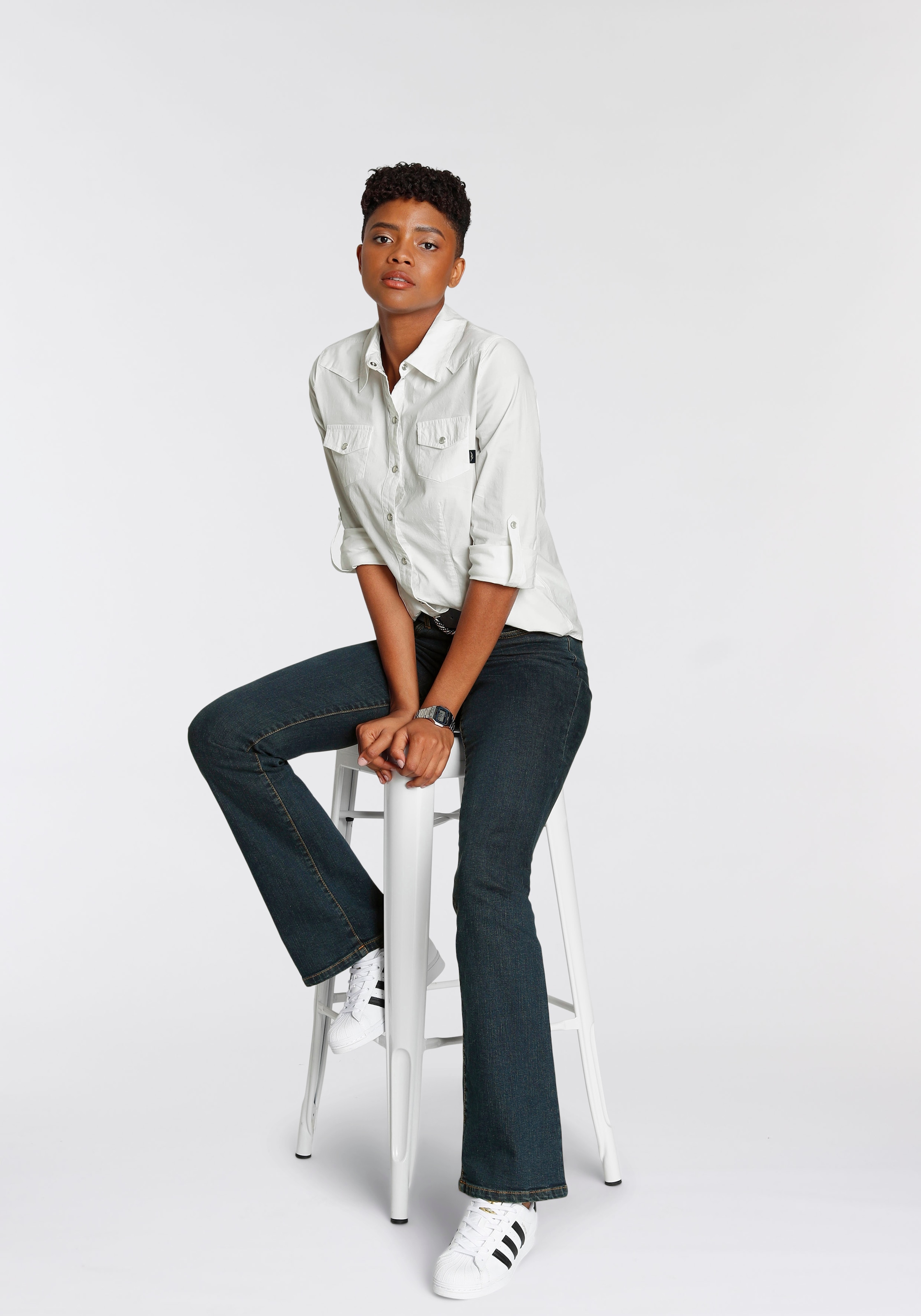 High bei Arizona online Bootcut-Jeans Schweiz »Comfort-Fit«, Jelmoli-Versand kaufen Waist