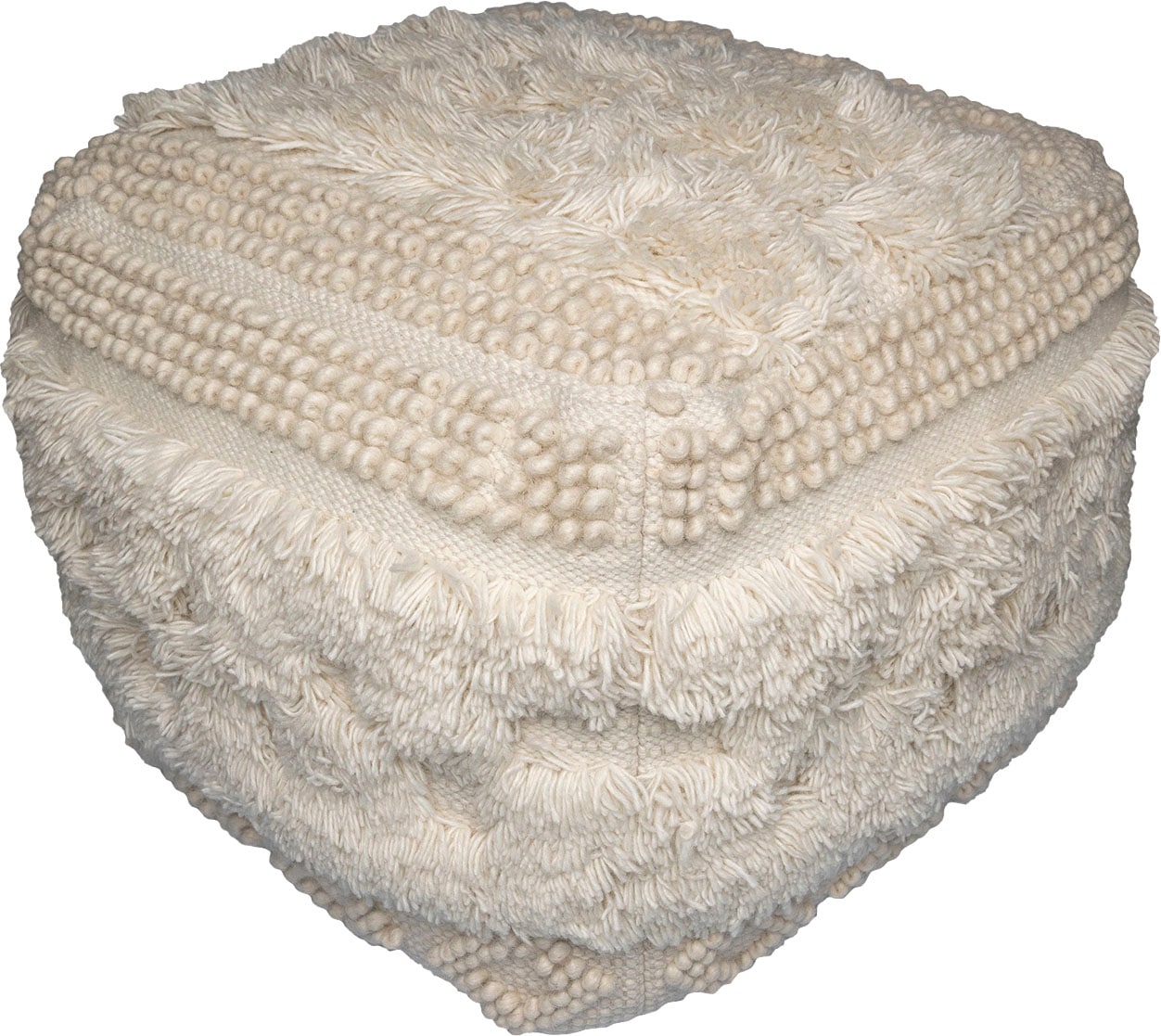 Kayoom Pouf »Pouf Bohist 125 50cm x 50cm«, (1 St.), handgefertigt, Unikat, sehr gut kombinierbar