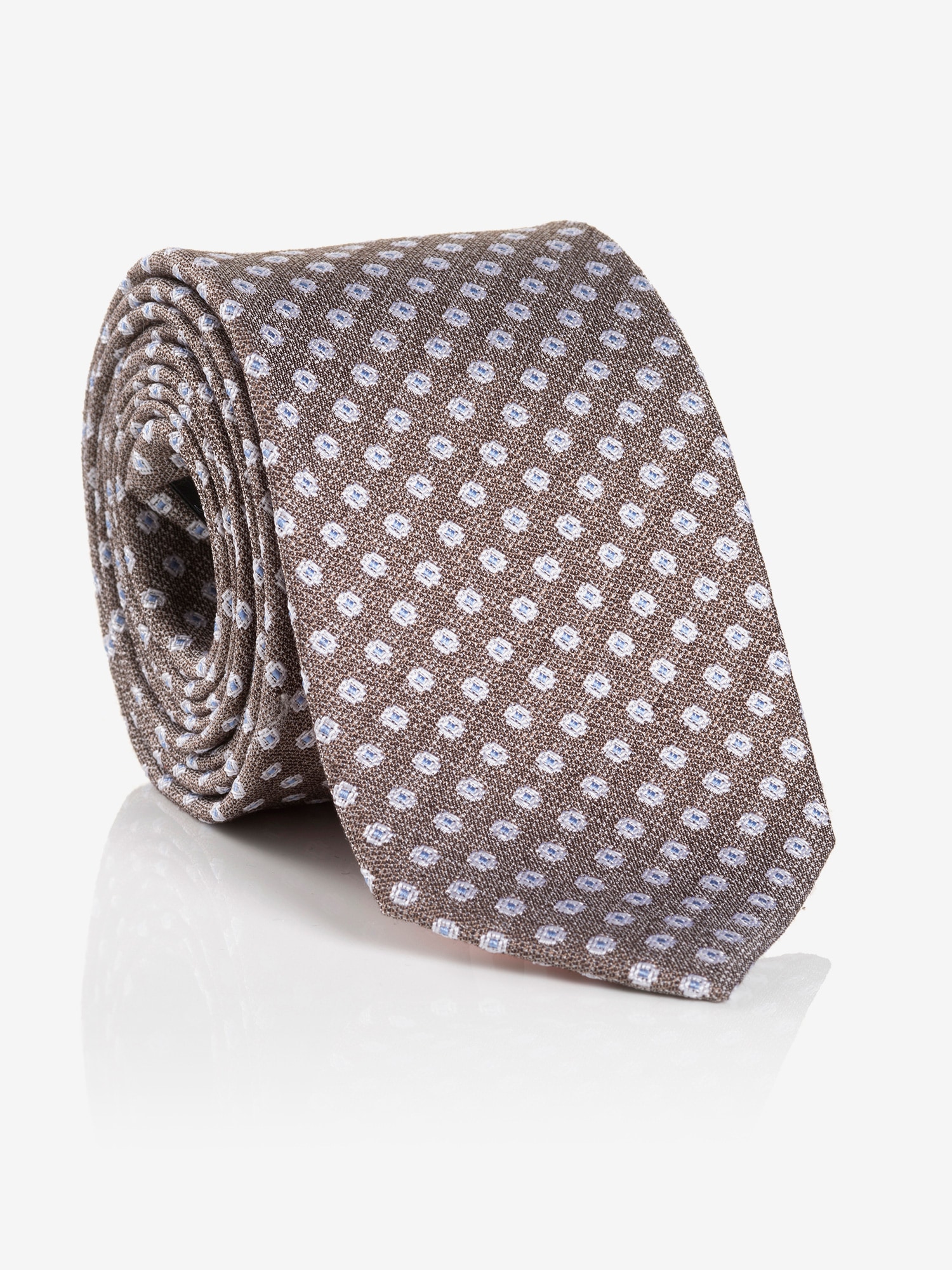 MONTI Krawatte 1 Stk. aus reiner Seide, Punkte-Muster, 6,5 cm breit