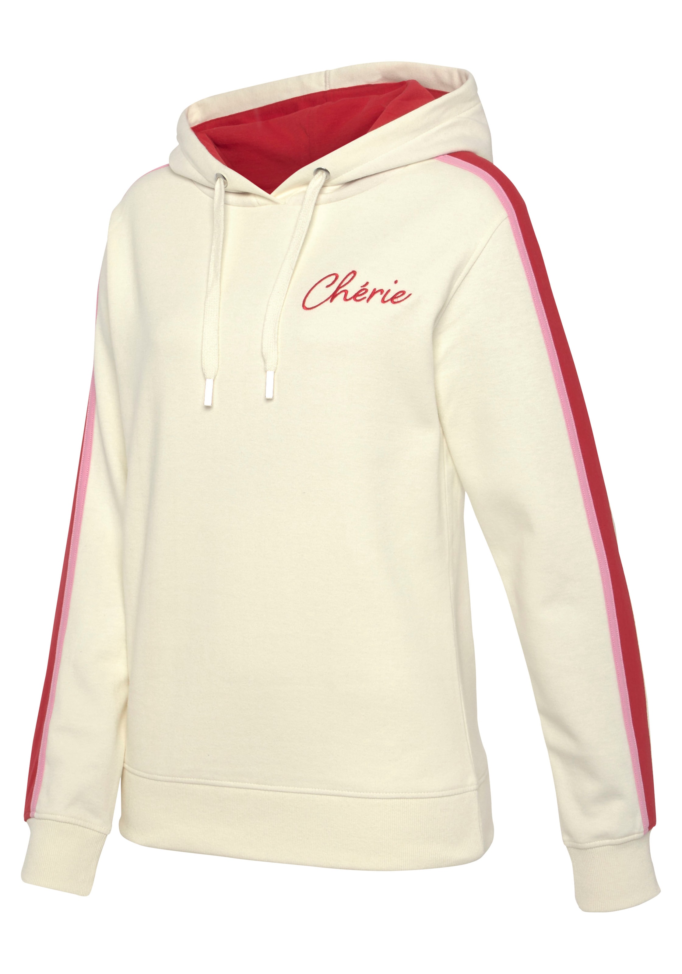 Vivance Hoodie, (1 tlg.), Hoodie mit Kontrast Einsätzen, Loungeanzug