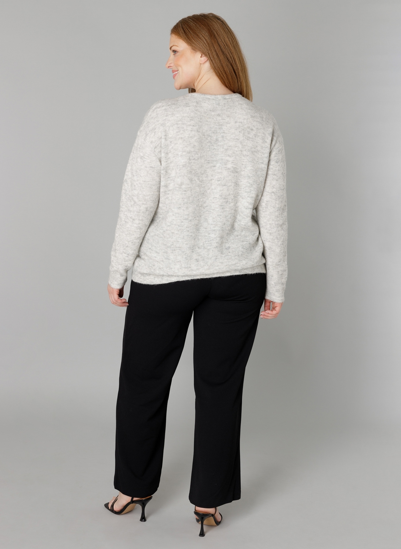Base Level Curvy Cardigan »Yulia«, mit Woll-Anteil und Knopfleiste
