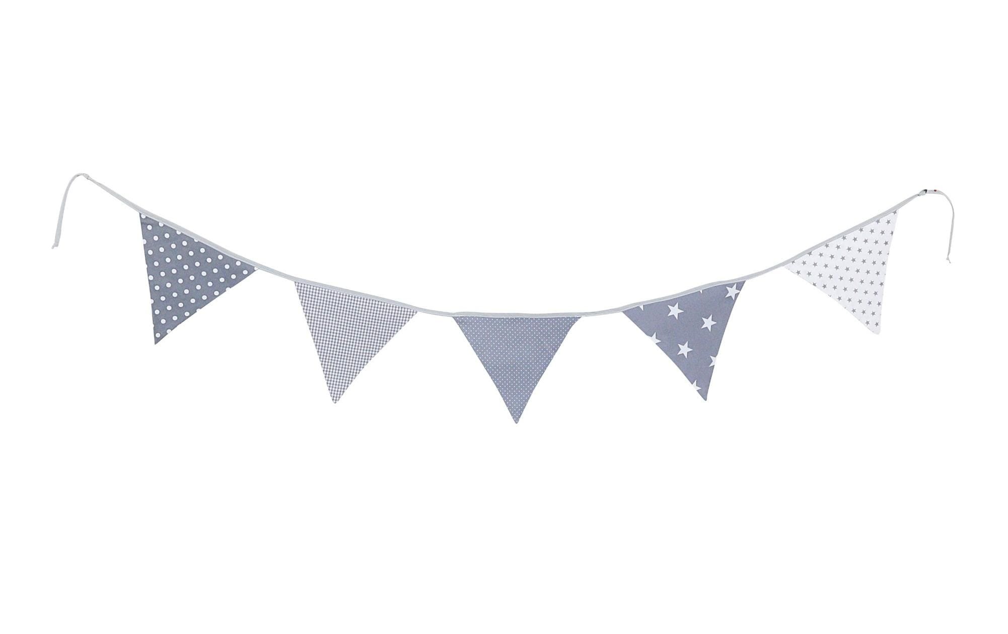 ULLENBOOM ® Girlande »Sterne Grau/Weiss 190 cm«