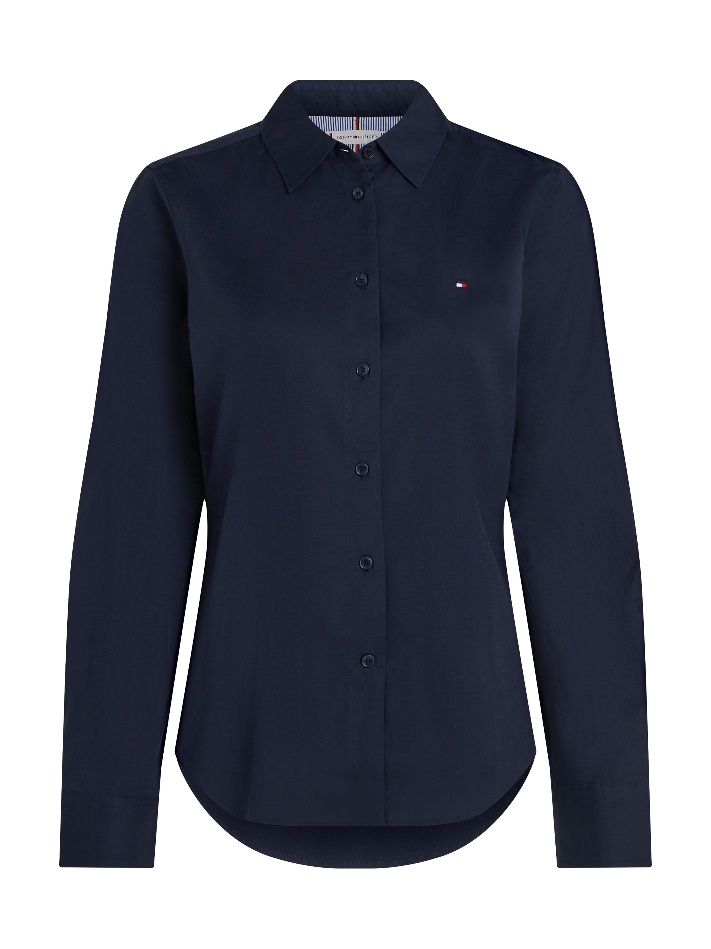 Tommy Hilfiger Hemdbluse »STRETCH OXFORD REGULAR SHIRT«, mit Logostickerei
