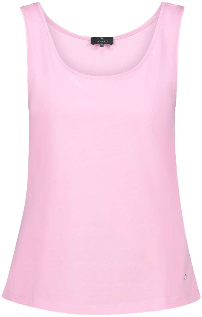 Monari Tanktop »Top Basic«, Mit tiefem Rundhalsausschnitt