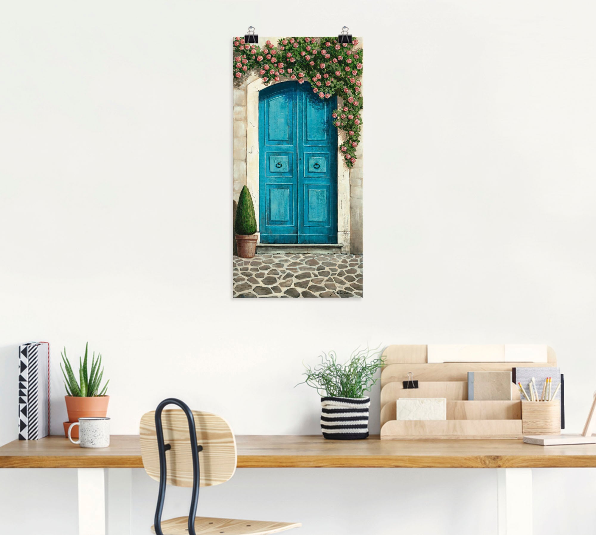 Wandaufkleber Jelmoli-Versand Poster Türen, | »Blaue Kletterrosen«, Wandbild Artland Tür (1 Grössen Alubild, shoppen online in Leinwandbild, mit als St.), & Fenster oder versch.