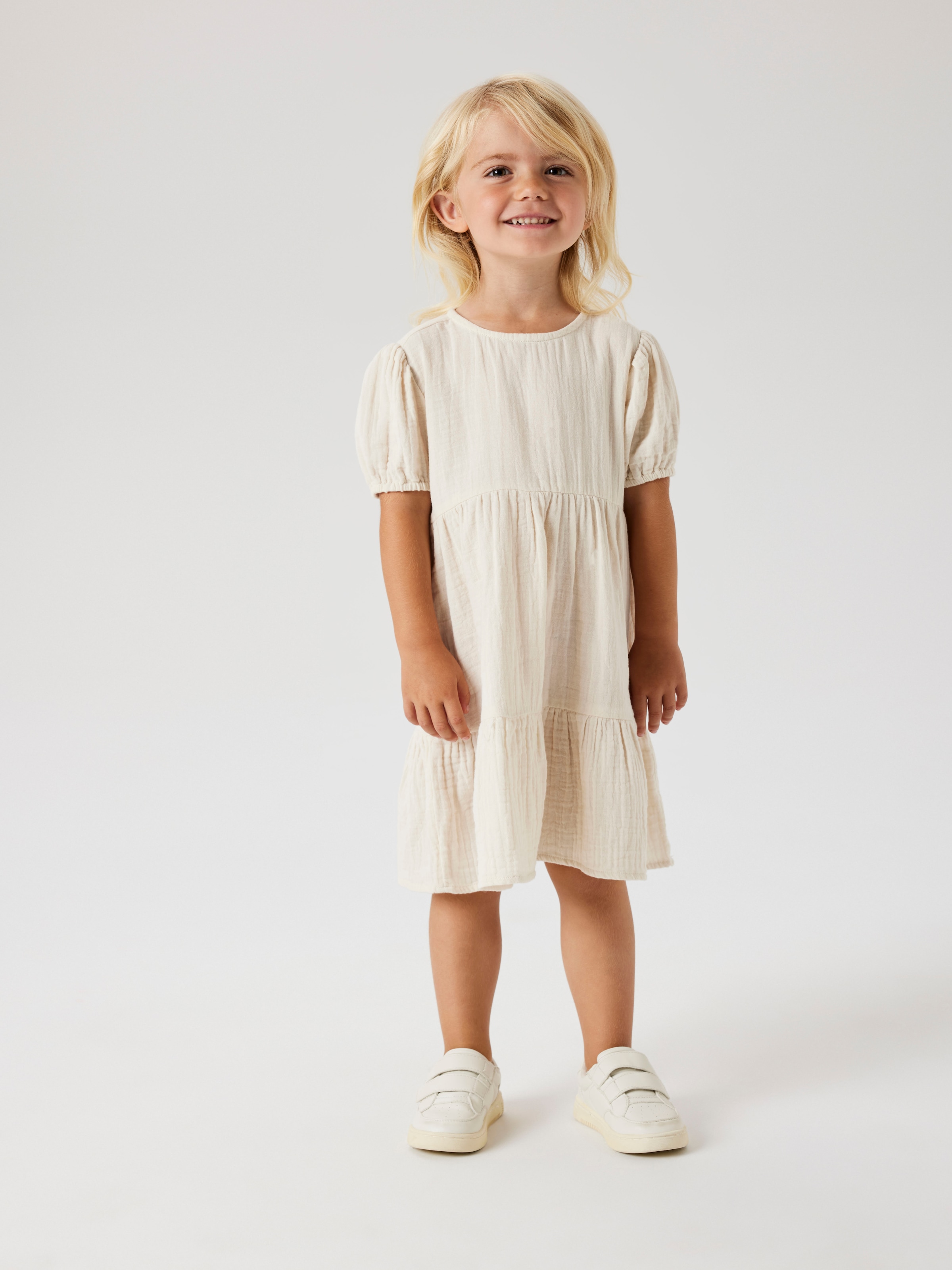 Name It Tunikakleid »NMFJASMIN SS DRESS NOOS« Baumwolle - Musselin, mit Volant