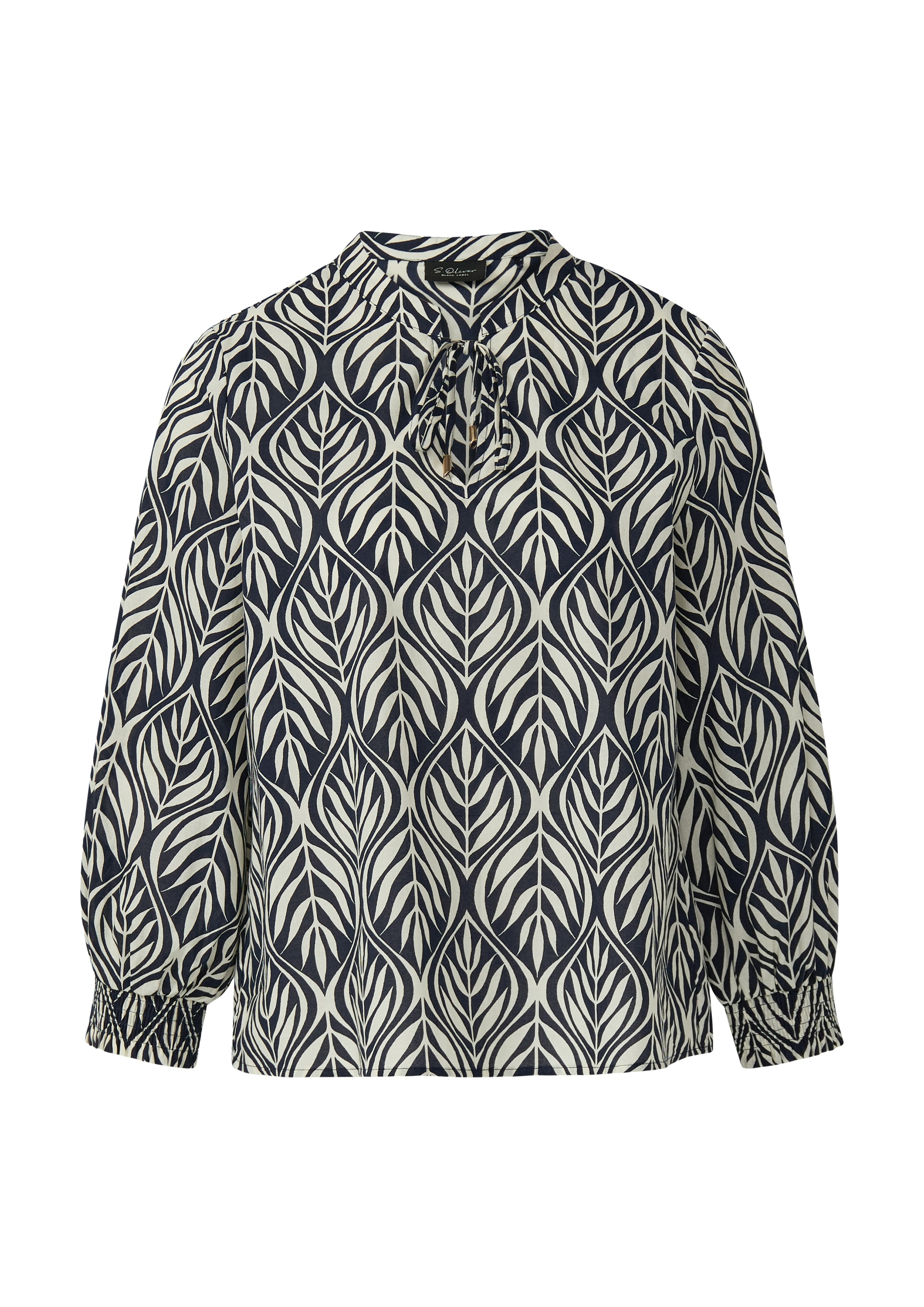 s.Oliver BLACK LABEL Langarmbluse, mit All-Over Print
