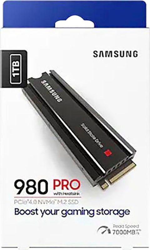 Samsung interne SSD »SSD 980 Pro 1TB Heatsink + PS5 DualSense weiss«, Anschluss M.2 PCIe 4.0