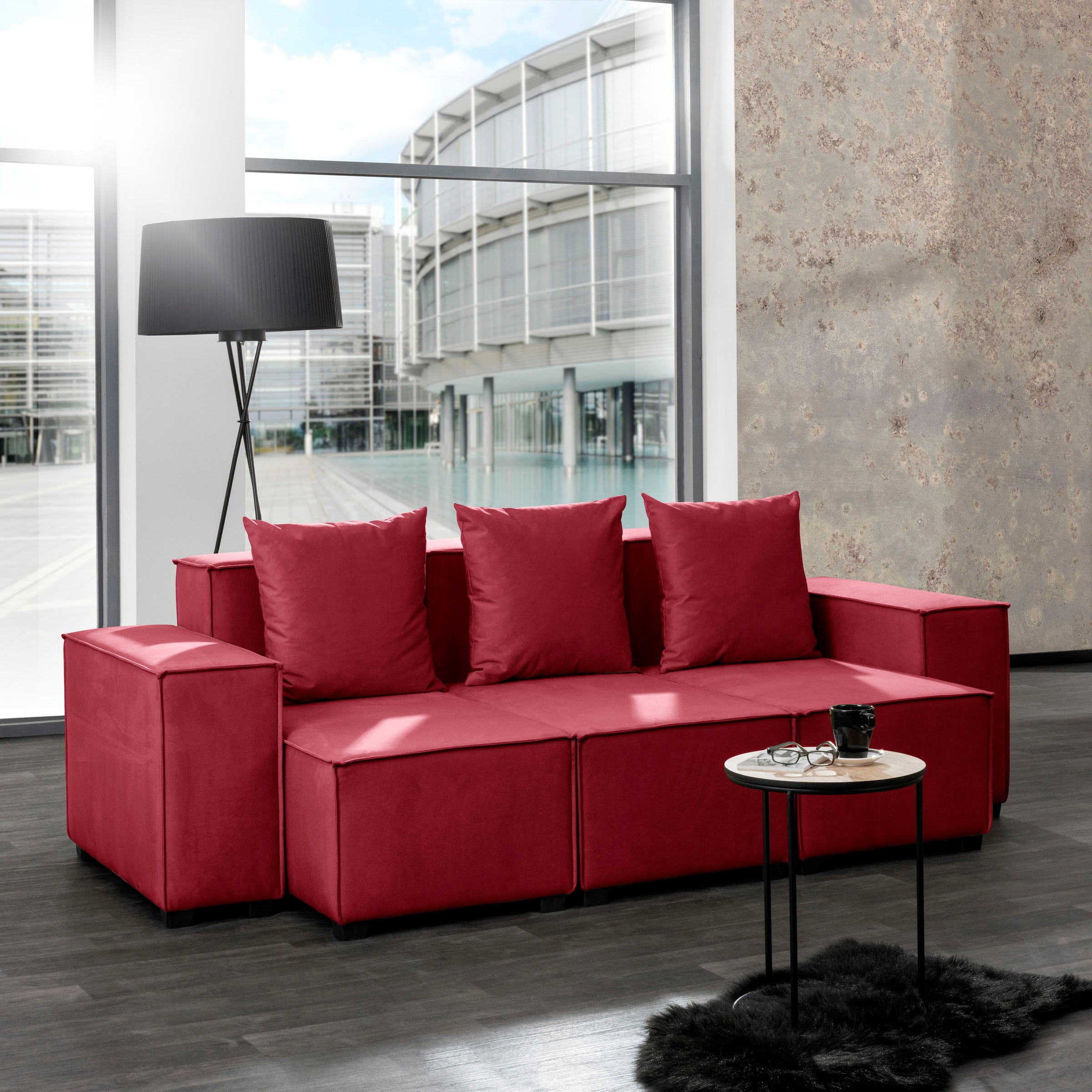 Sofa-Set Max Sitz-Elementen, 02 inklusive »MOVE«, Wohnlandschaft ordern (Set), ❤ aus im Jelmoli-Online Shop 8 3 Winzer® kombinierbar Zierkissen,