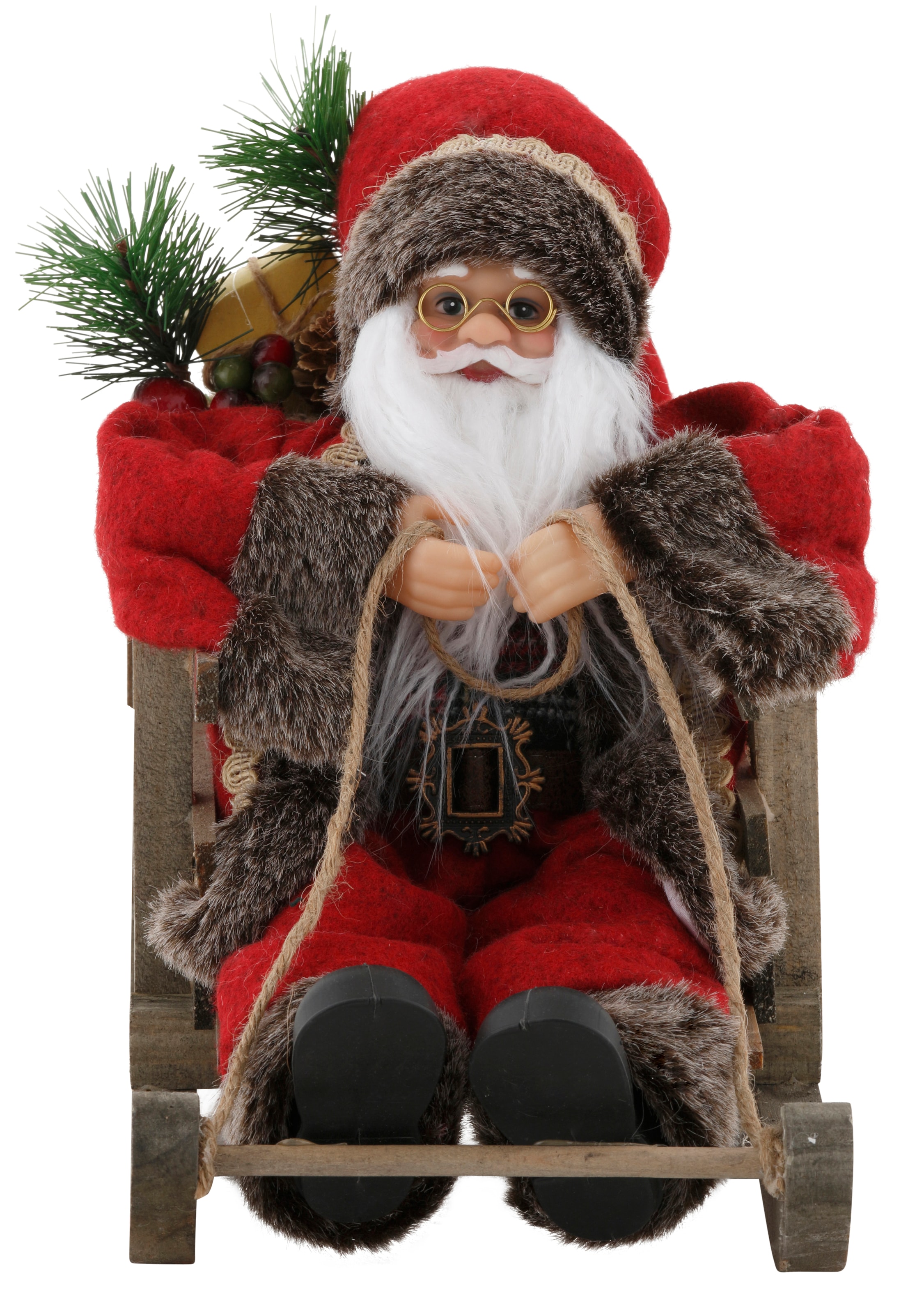 my home Weihnachtsmann »Weihnachtsdeko«, auf Schlitten, Höhe ca. 27,5 cm |  Boutique en ligne Jelmoli-Versand | Weihnachtsmänner