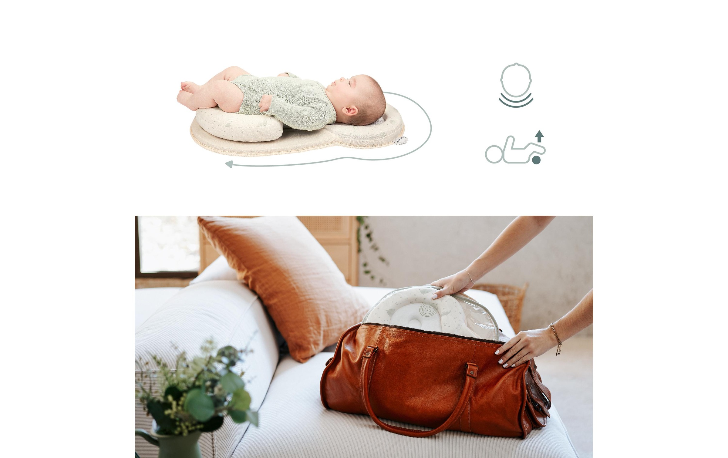 BABYMOOV Nackenkissen »Cosydream Fresh Mineral Beige«