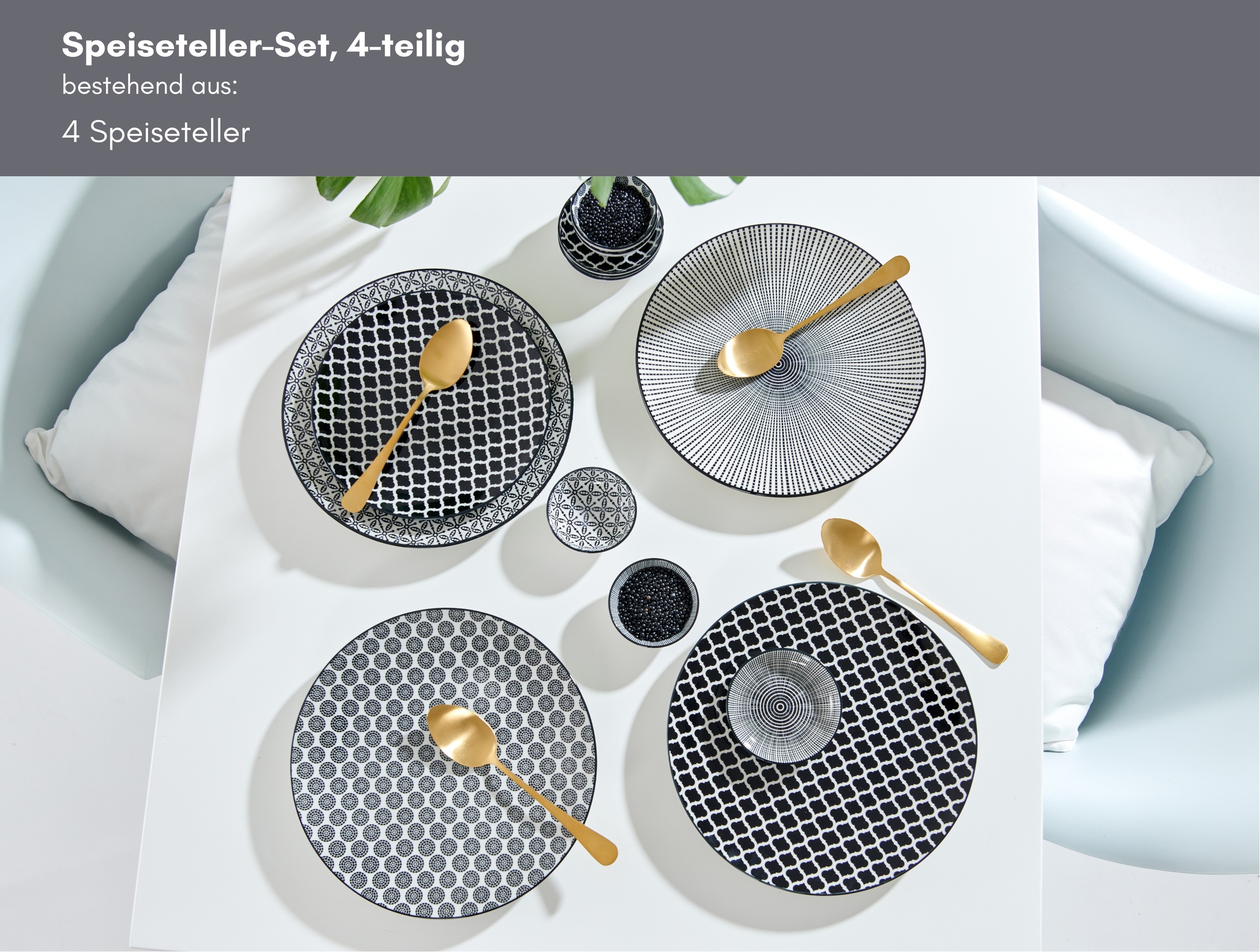 Ritzenhoff & Breker Speiseteller Takeo ø 26,5 cm 4er Set