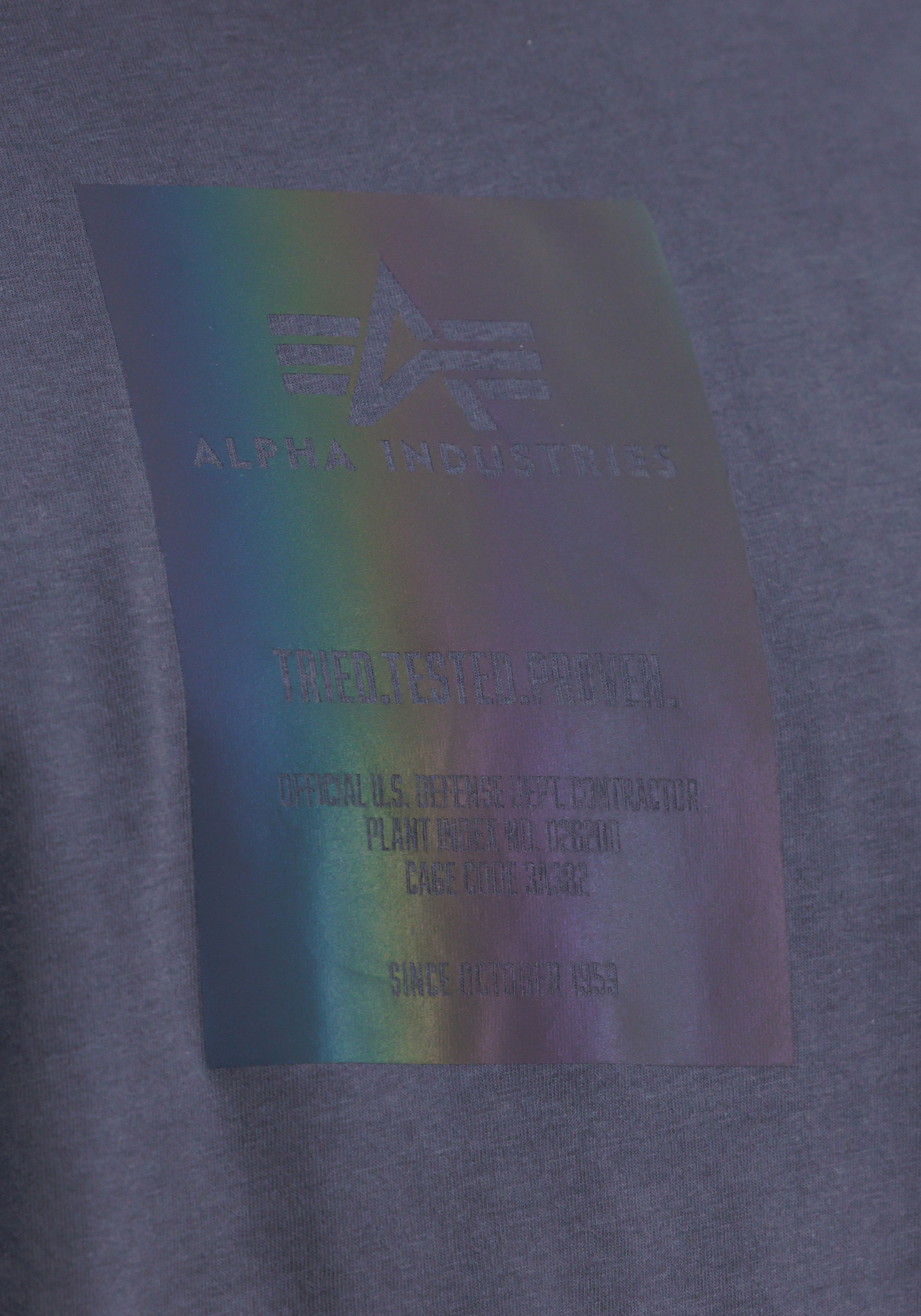 Alpha Industries T-Shirt »Alpha Industries Men - T-Shirts Rainbow Reflective Label T-Shirt«