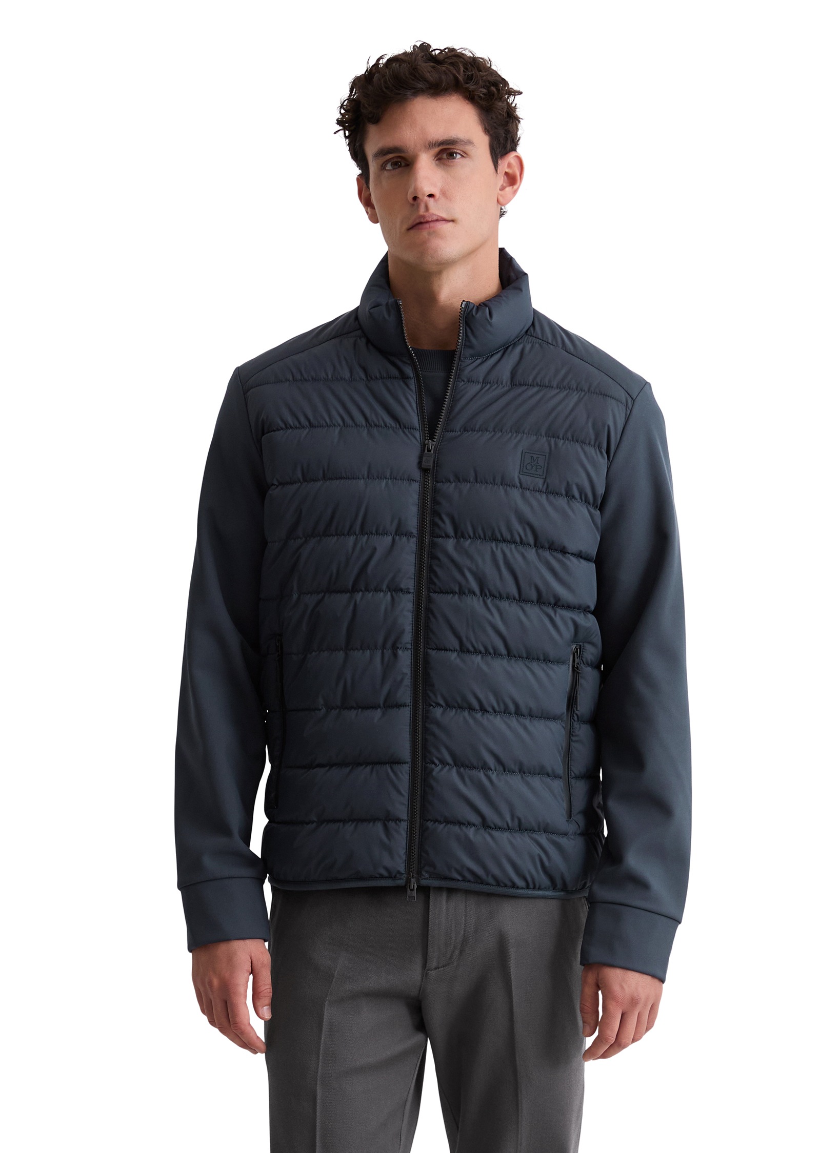 Marc O'polo, Herren, Marc O'Polo Zwei-Wege-Zipper, schwarz navy, XXL, Jacke von Marc O'Polo