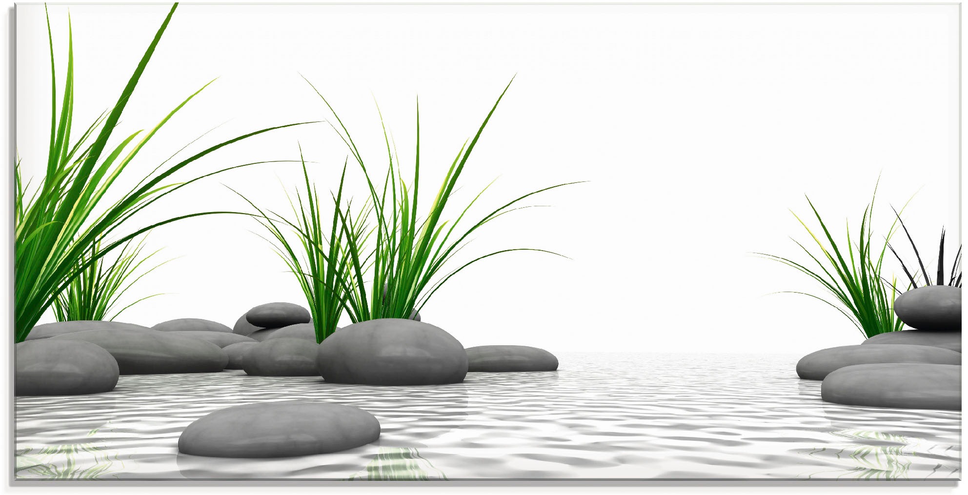 Artland Glasbild »3D Steine«, Zen, (1 St.), in verschiedenen Grössen